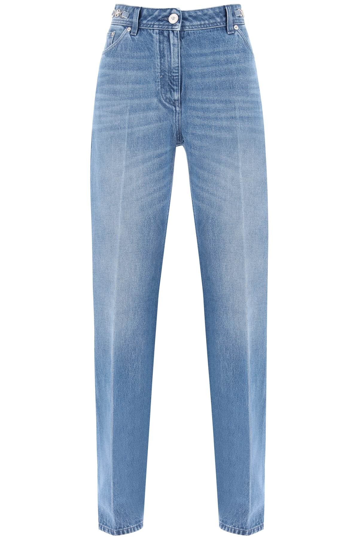 Versace boyfriend jeans with tailored crease