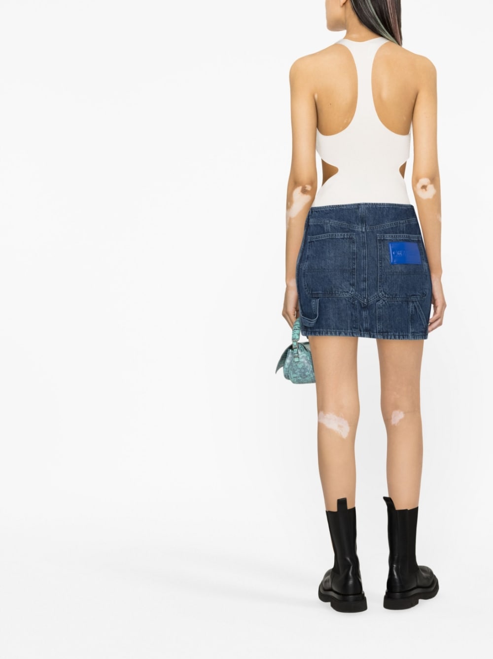 Off White Skirts Blue