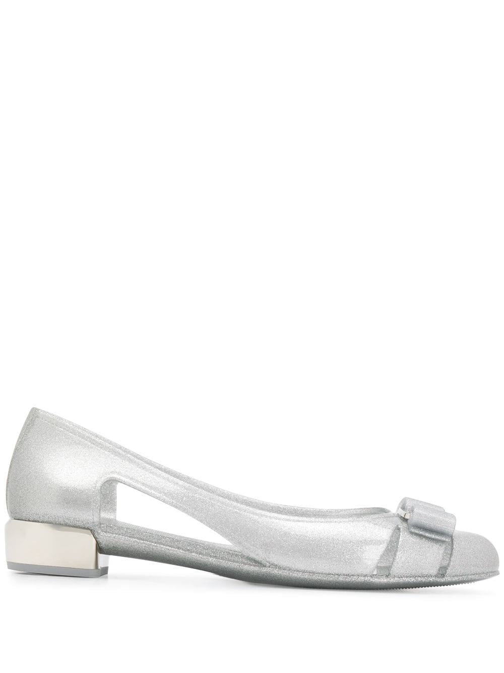 Ferragamo With Heel Silver