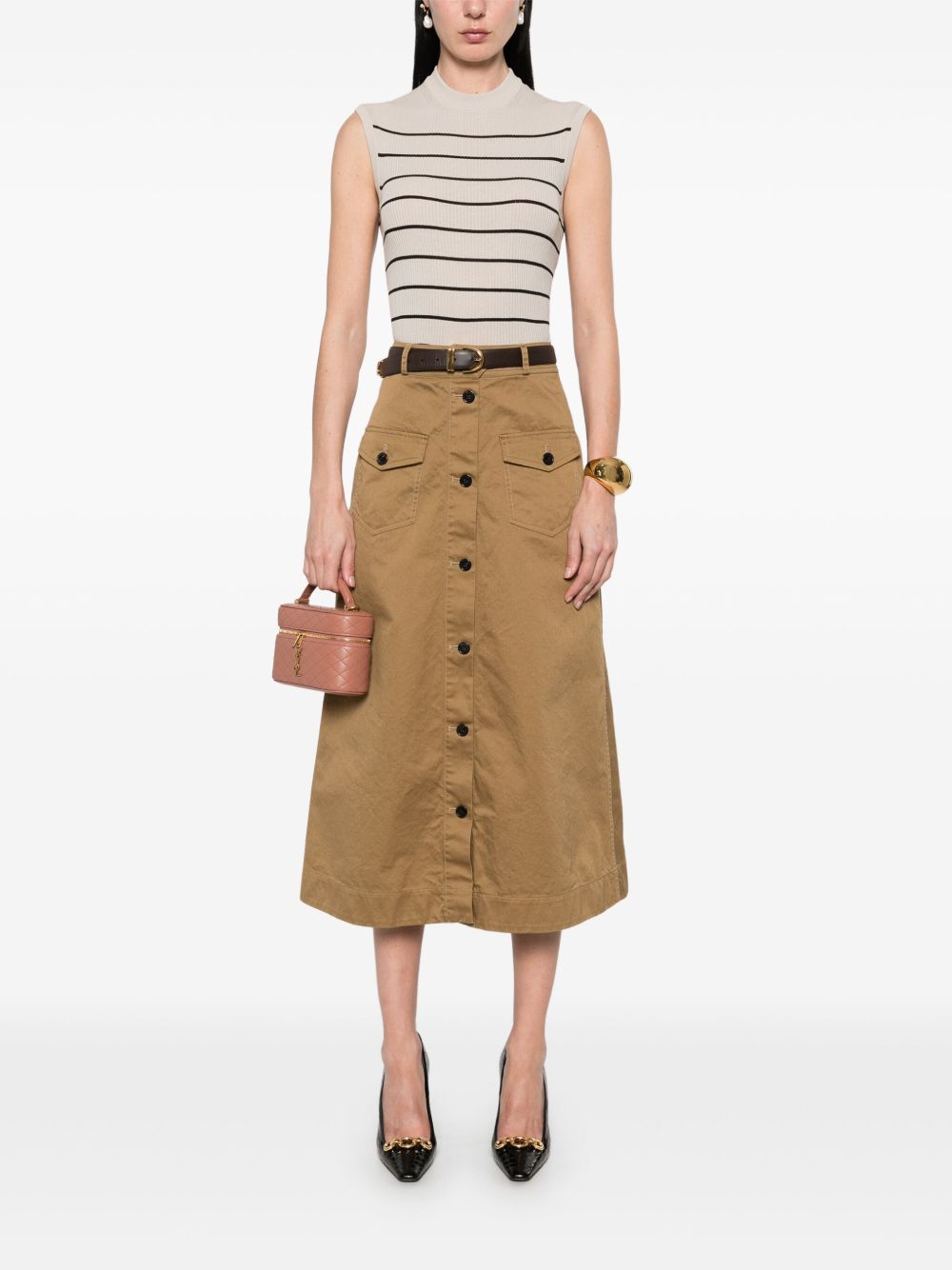 Saint Laurent Brown Skirt