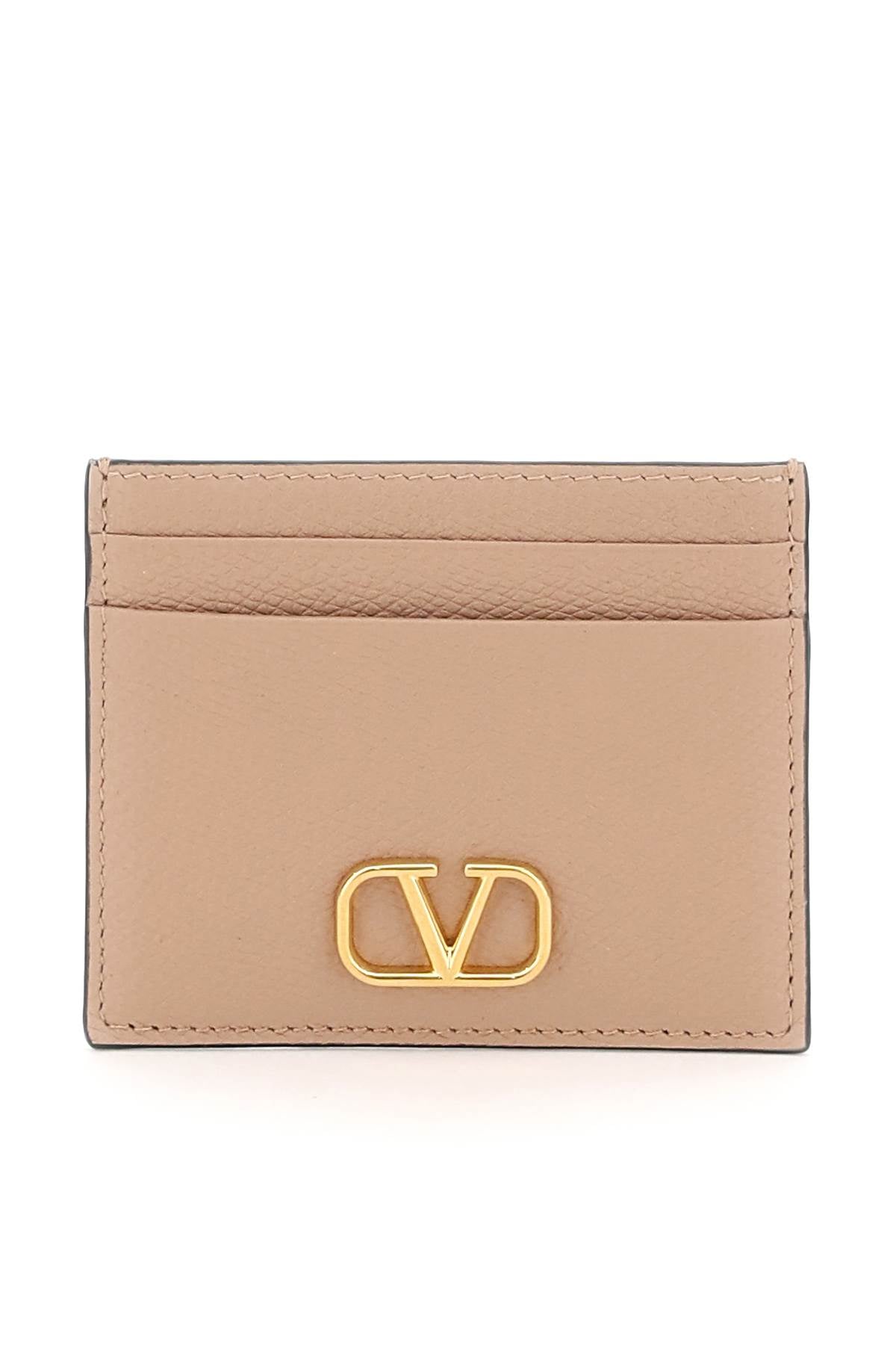 Valentino Garavani vlogo signature grainy calfskin cardholder