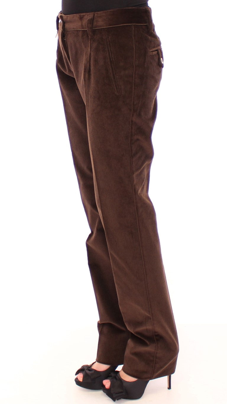 Dolce & Gabbana Elegant Brown Cotton Trousers