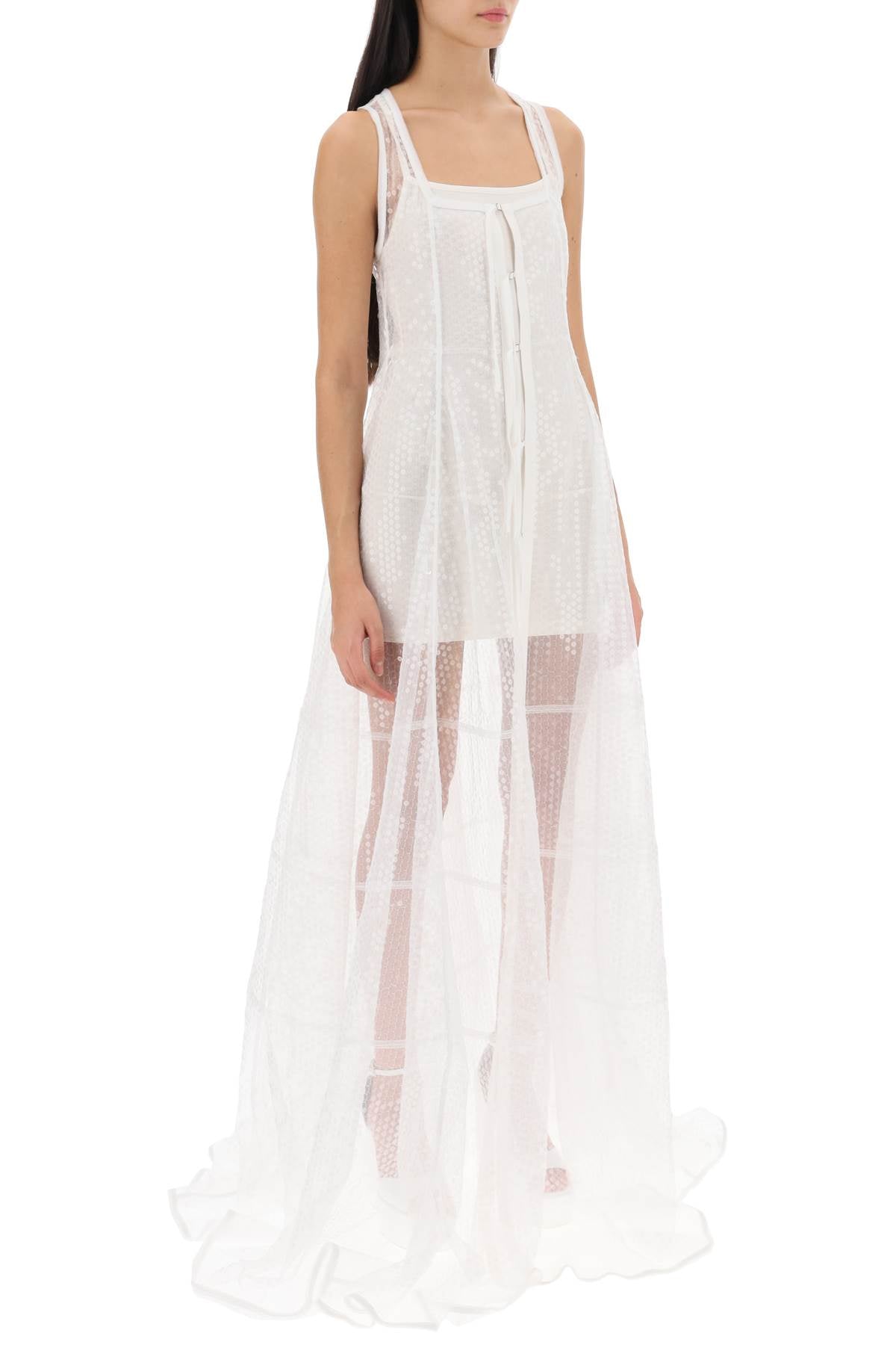 Jacquemus la robe dentelle maxi sequined dress