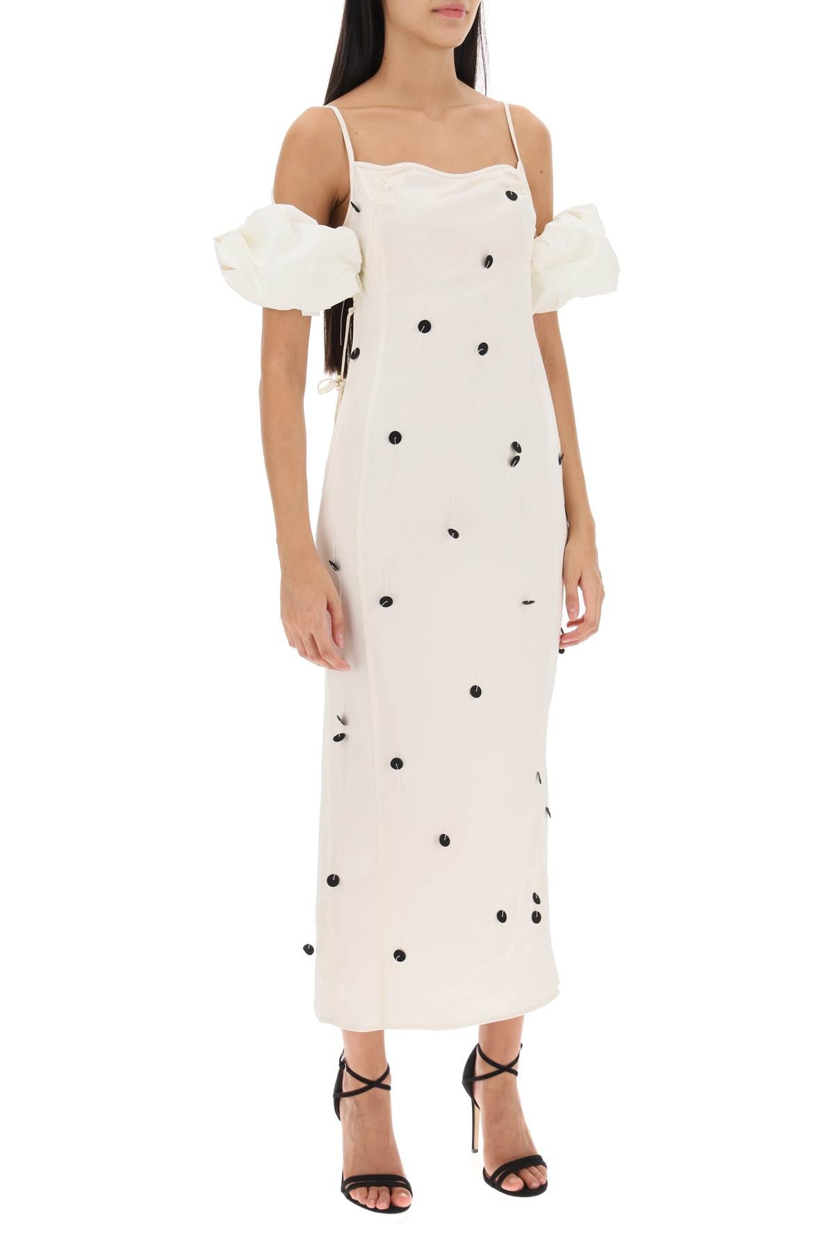 Jacquemus la robe chouchou slip dress with detachable sleeves