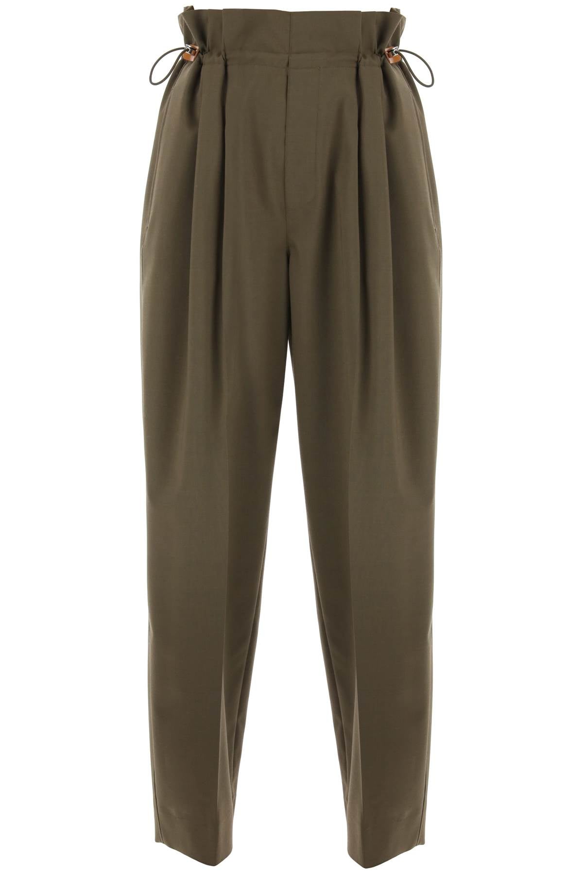 Moncler stretch wool drawstring pants