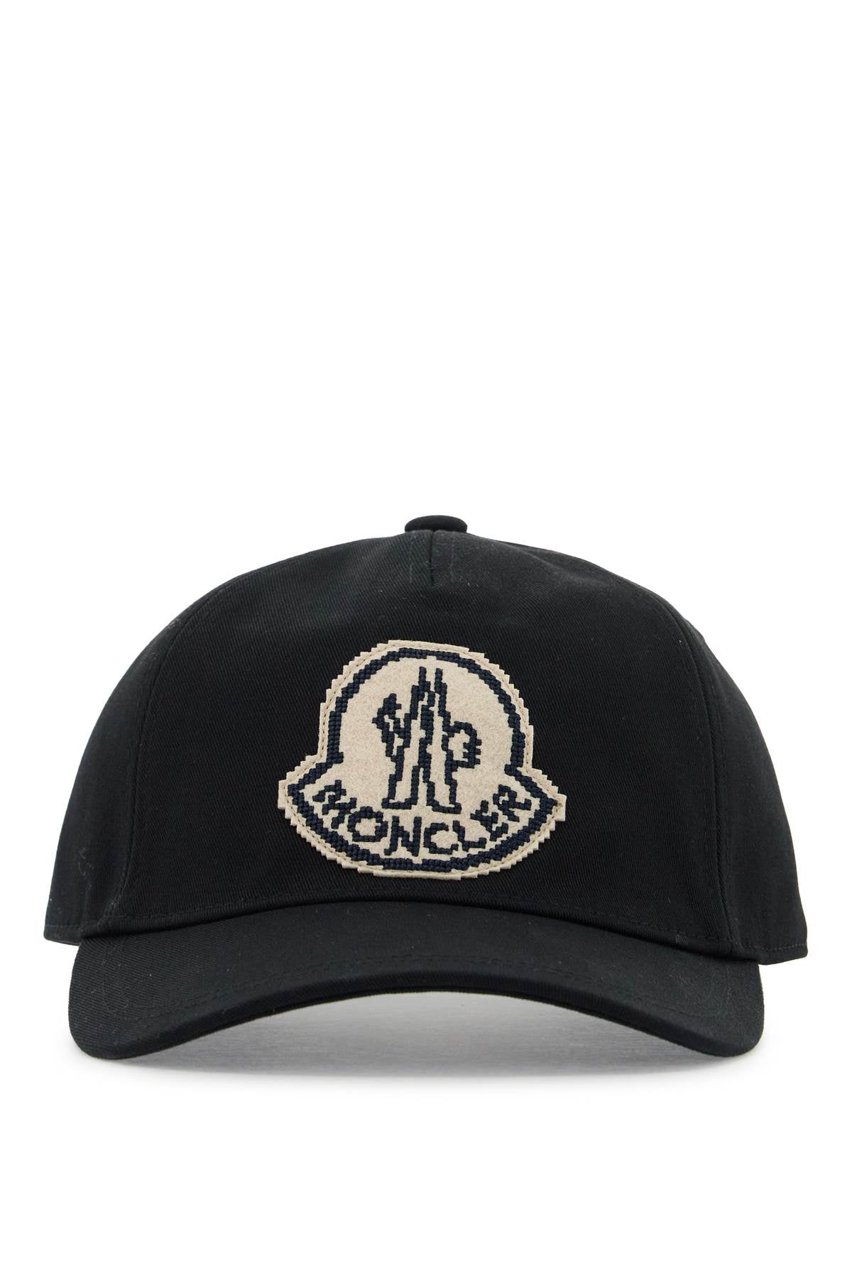 Moncler baseball cap with felt logo embroidered on