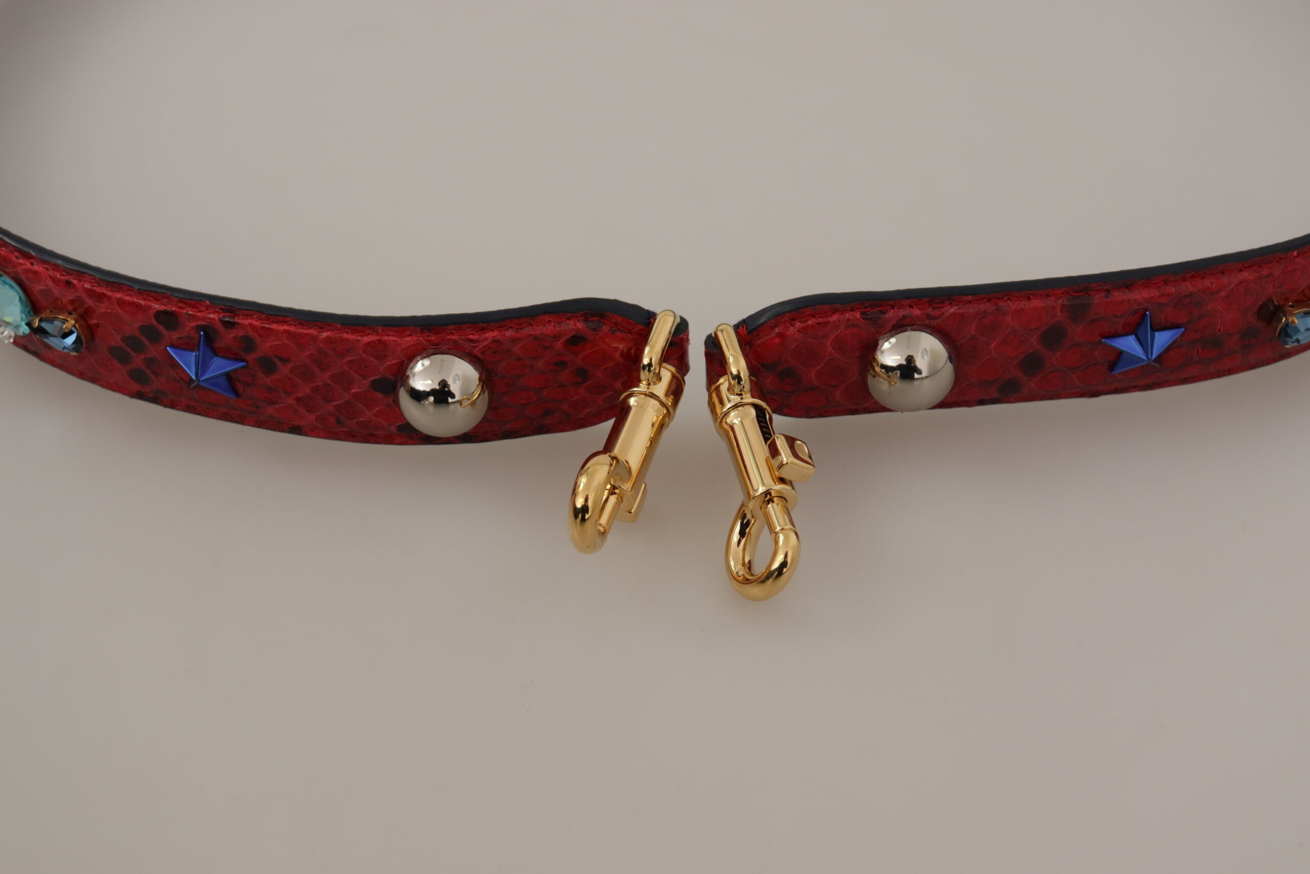 Dolce & Gabbana Chic Red Python Leather Shoulder Strap