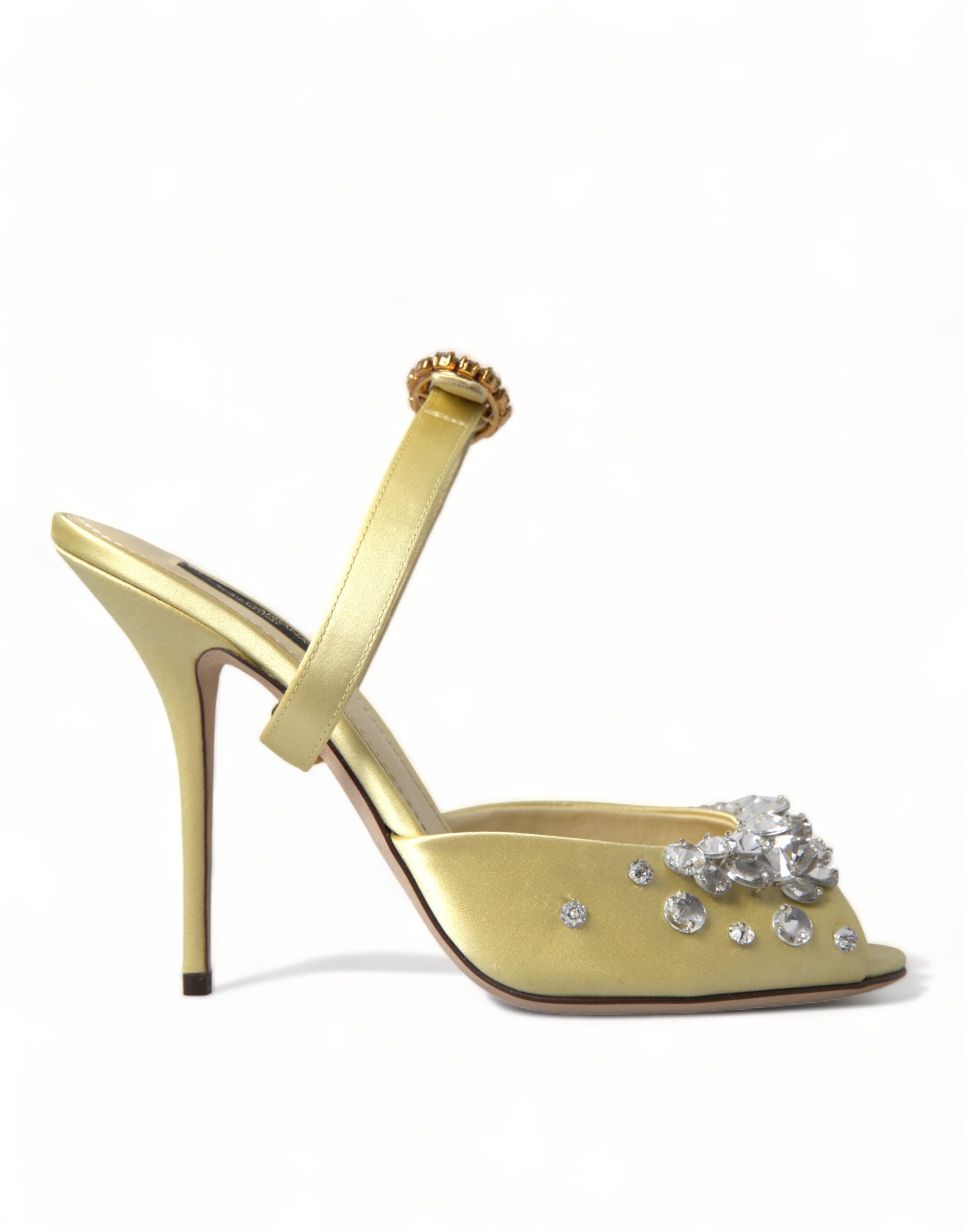 Dolce & Gabbana Crystal Embellished Silk Sandals