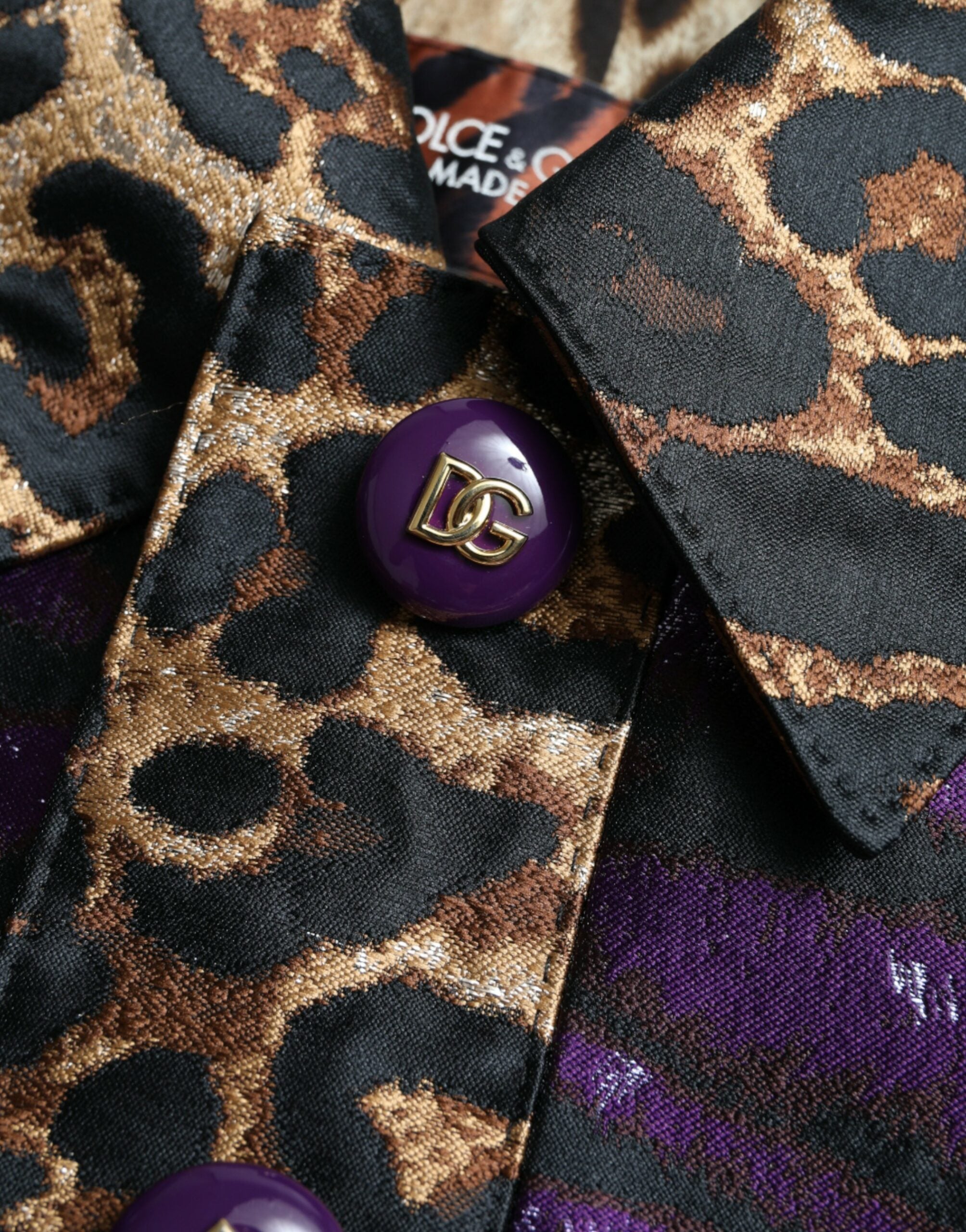 Dolce & Gabbana Exquisite Jacquard Trench With Tiger Motif