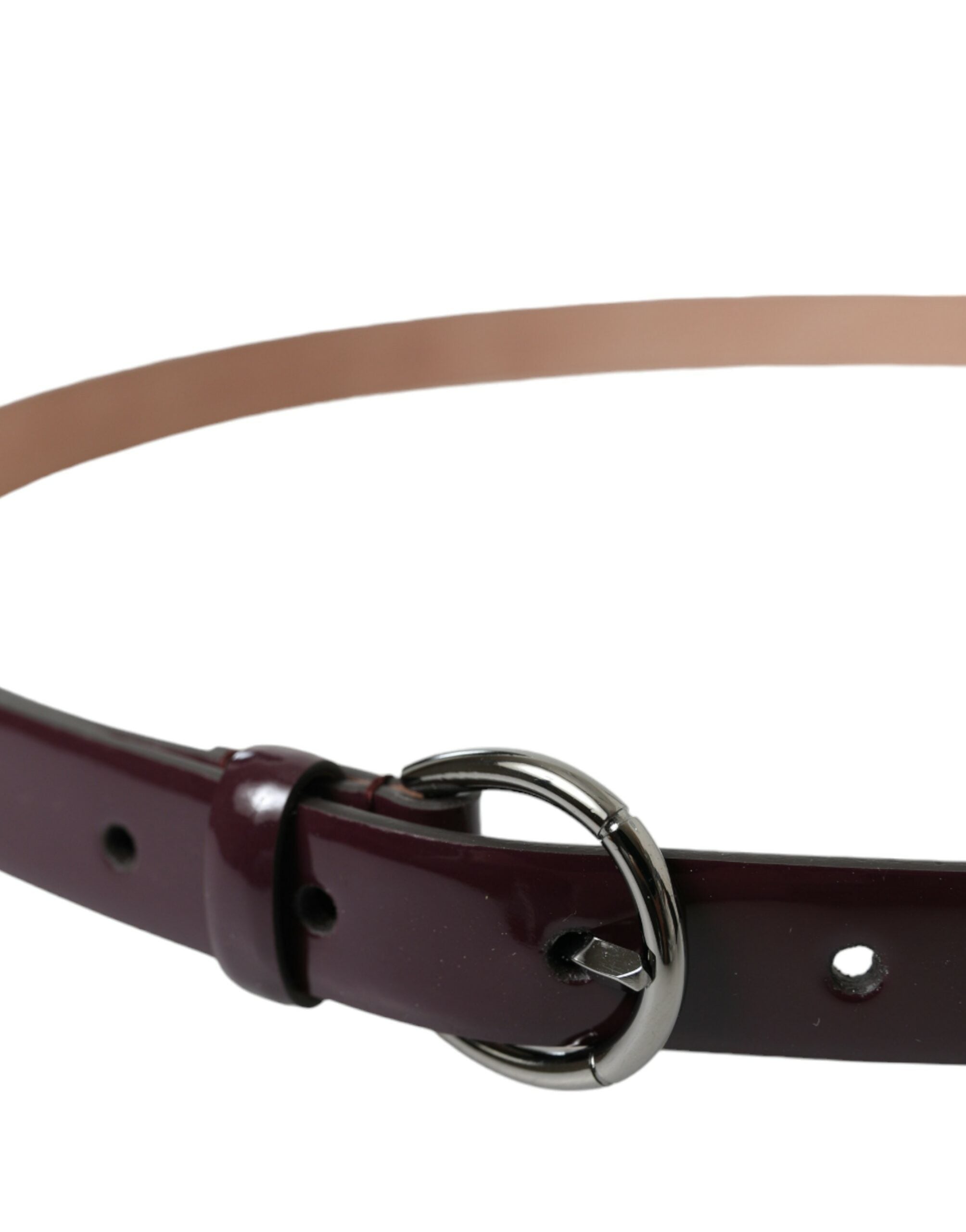 Dolce & Gabbana Elegant Maroon Leather Waist Belt