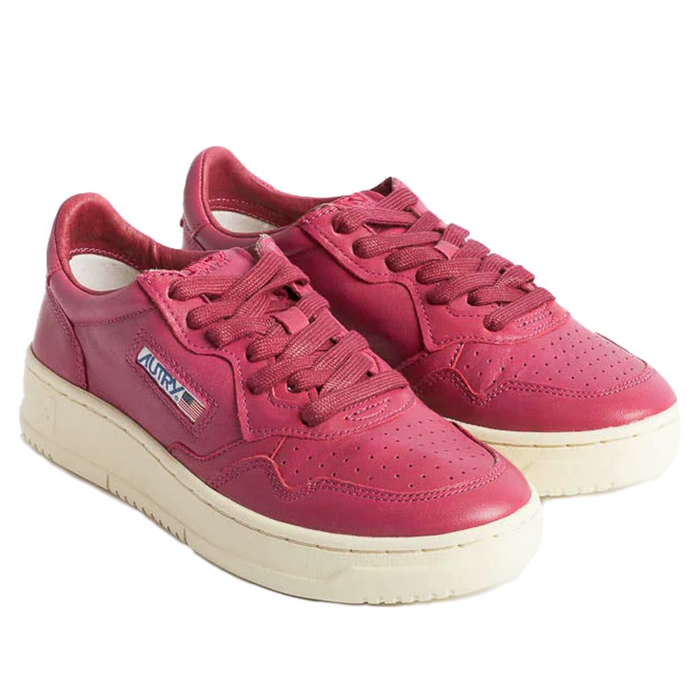 Autry Fuchsia Leather Di Capra Sneaker