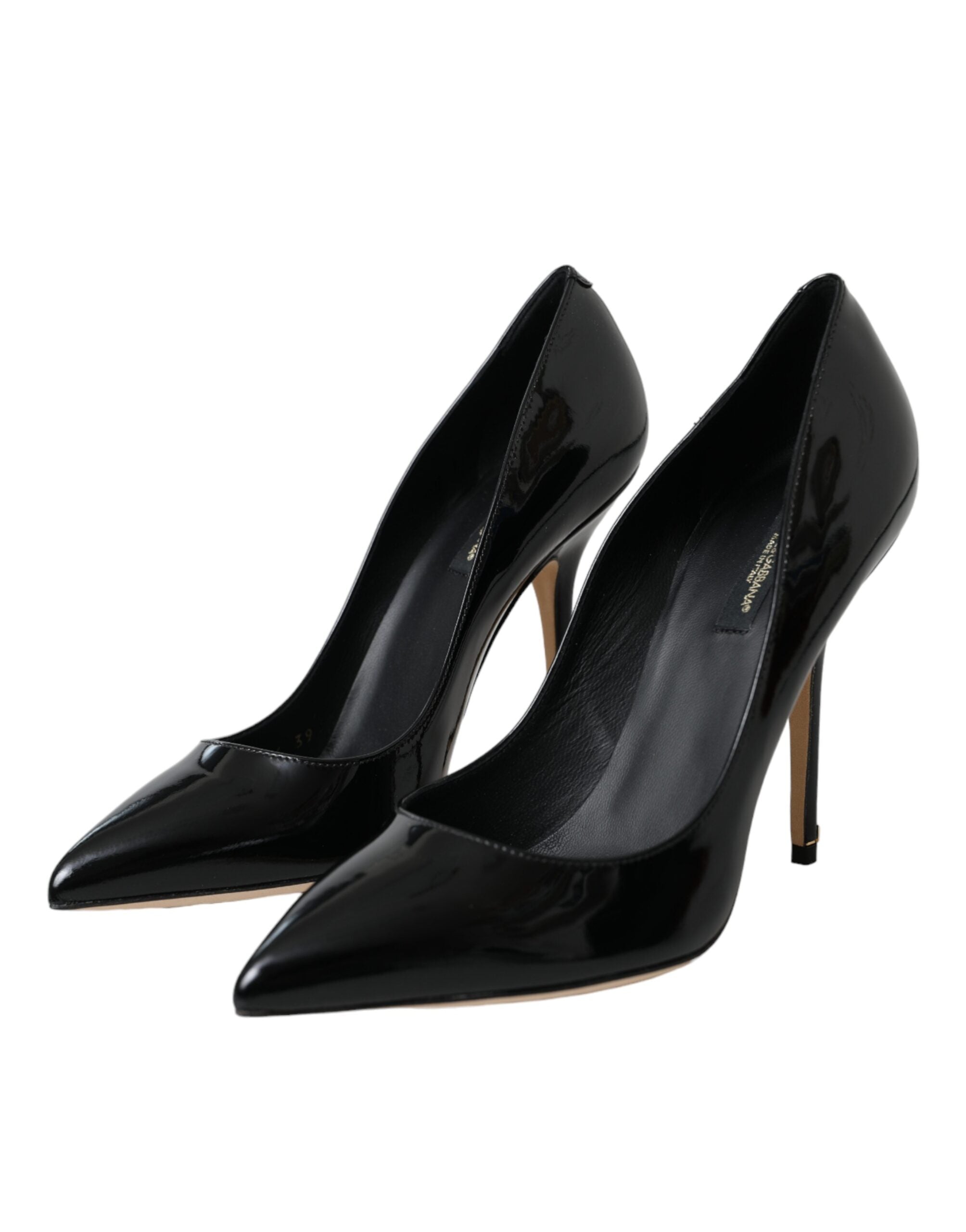 Dolce & Gabbana Black Patent Leather Bellucci Pumps Heels Shoes