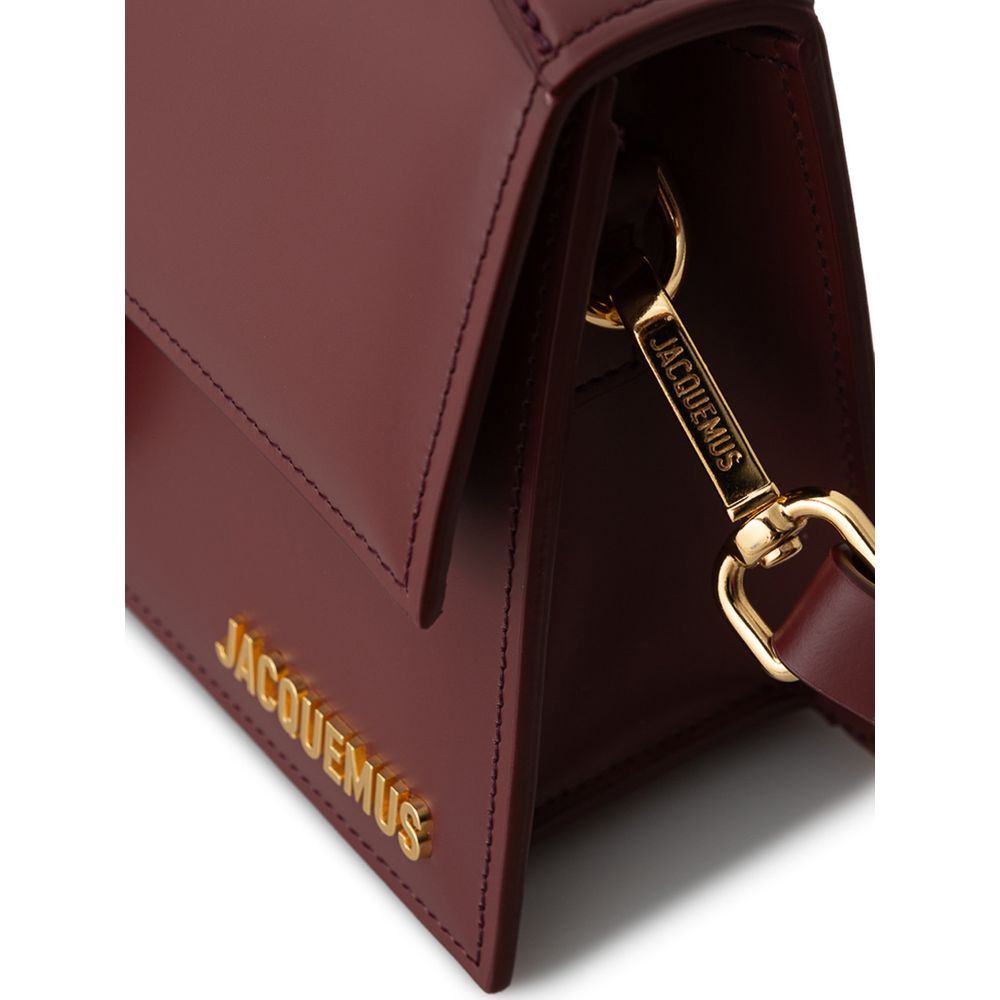 Jacquemus Bordeaux Leather Shoulder Bag