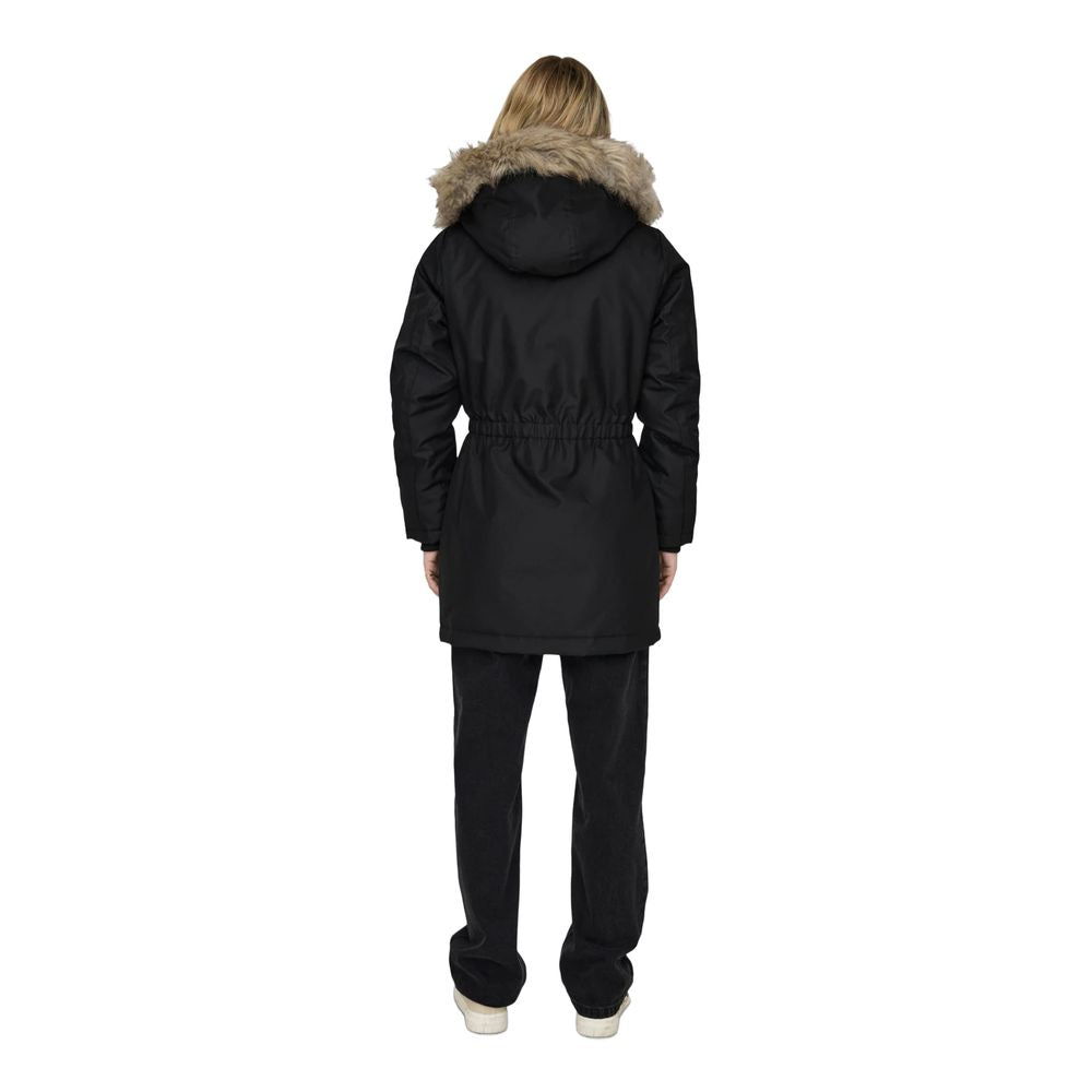 Only Black Polyester Jackets & Coat