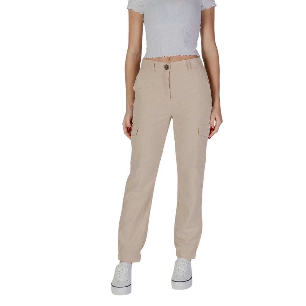 B.Young Beige Polyester Jeans & Pant