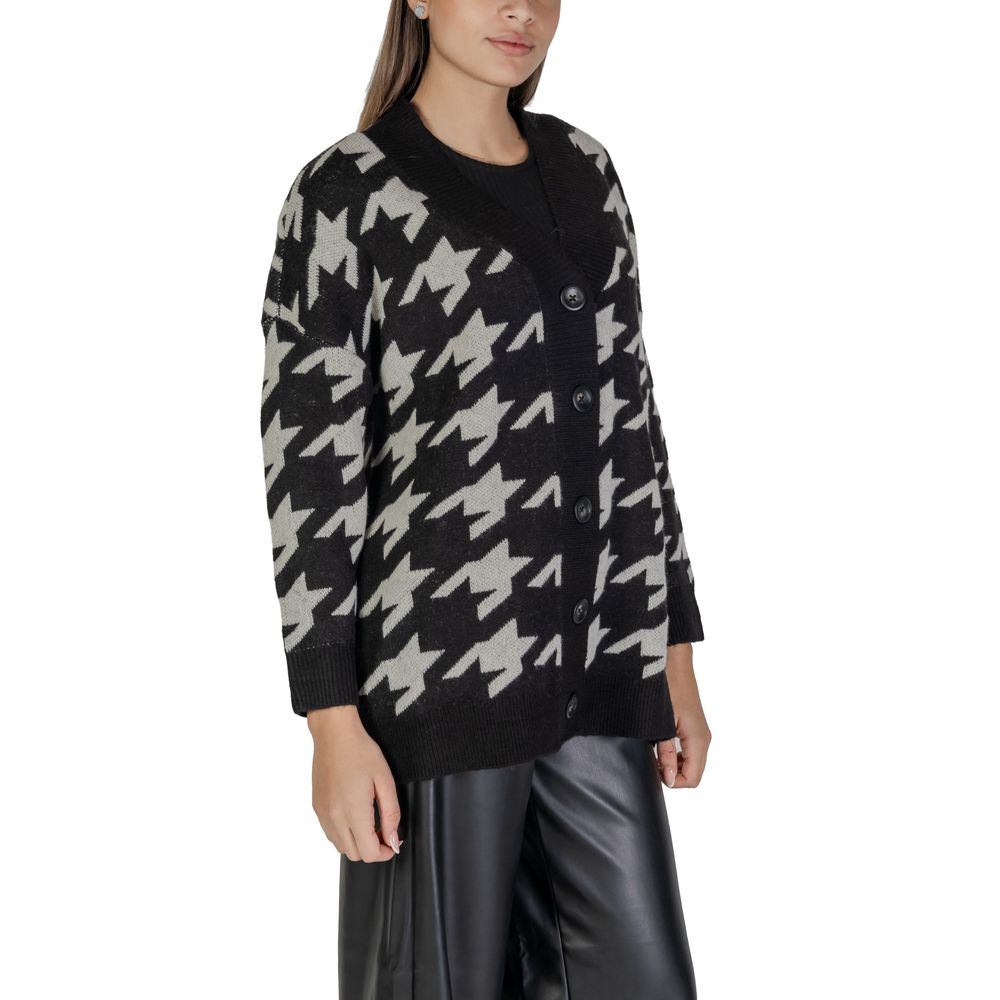 Vero Moda Black And White Acrylic Cardigan