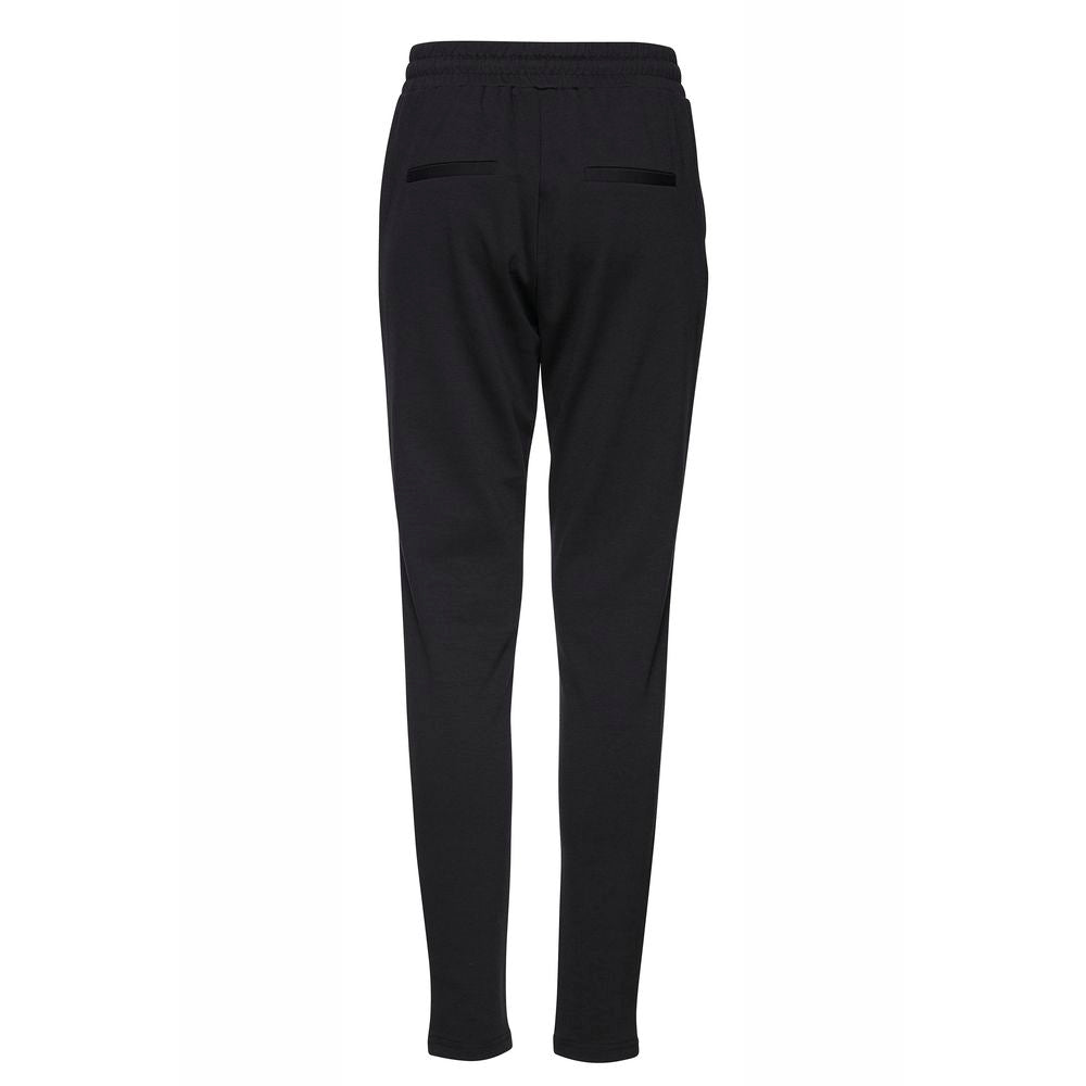 ICHI Black Polyester Jeans & Pant