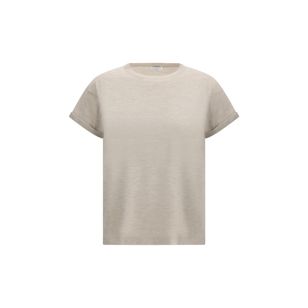 Brunello Cucinelli Cashmere Glitter T-shirt