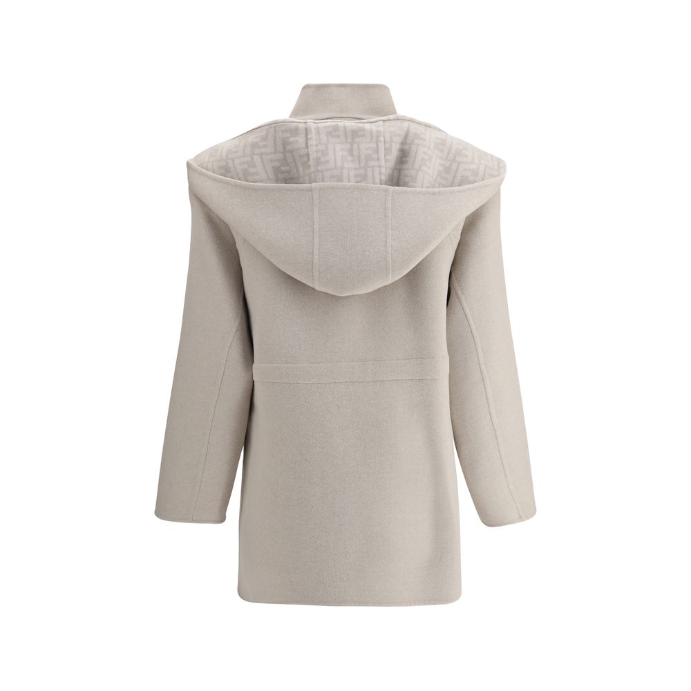 Fendi Wool Coat with Removable Hood