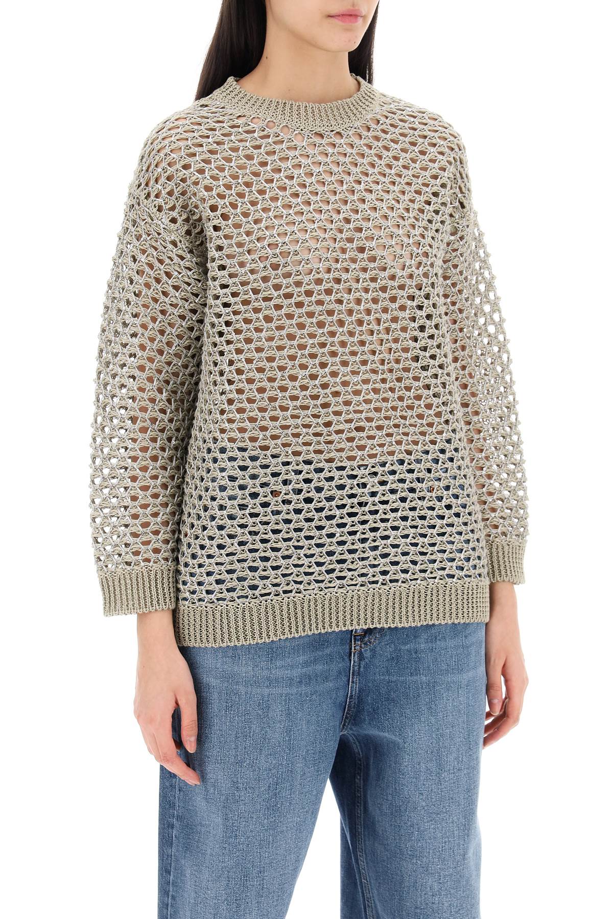 Valentino Garavani "mesh knit pullover with sequins embell