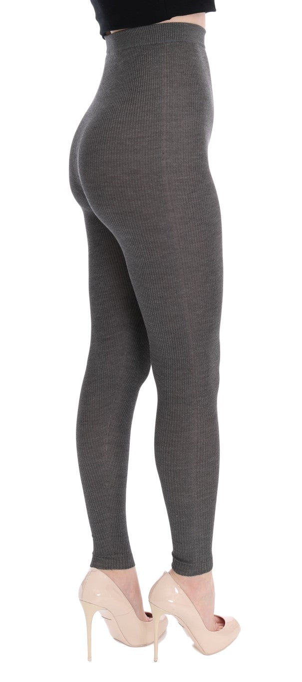 Dolce & Gabbana Elegant High Waist Cashmere Tights Pants