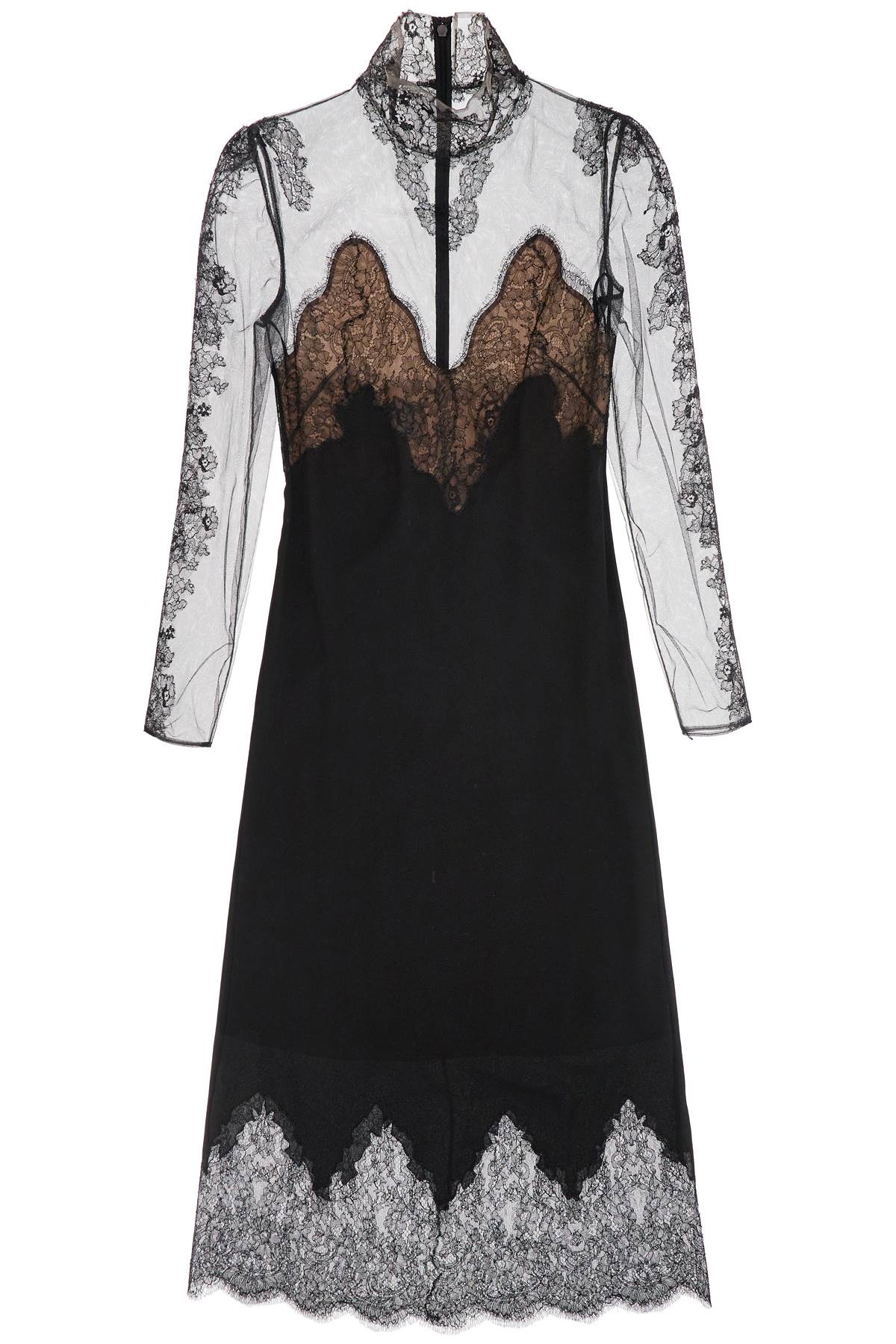 Valentino Garavani Silk And Lace Dress