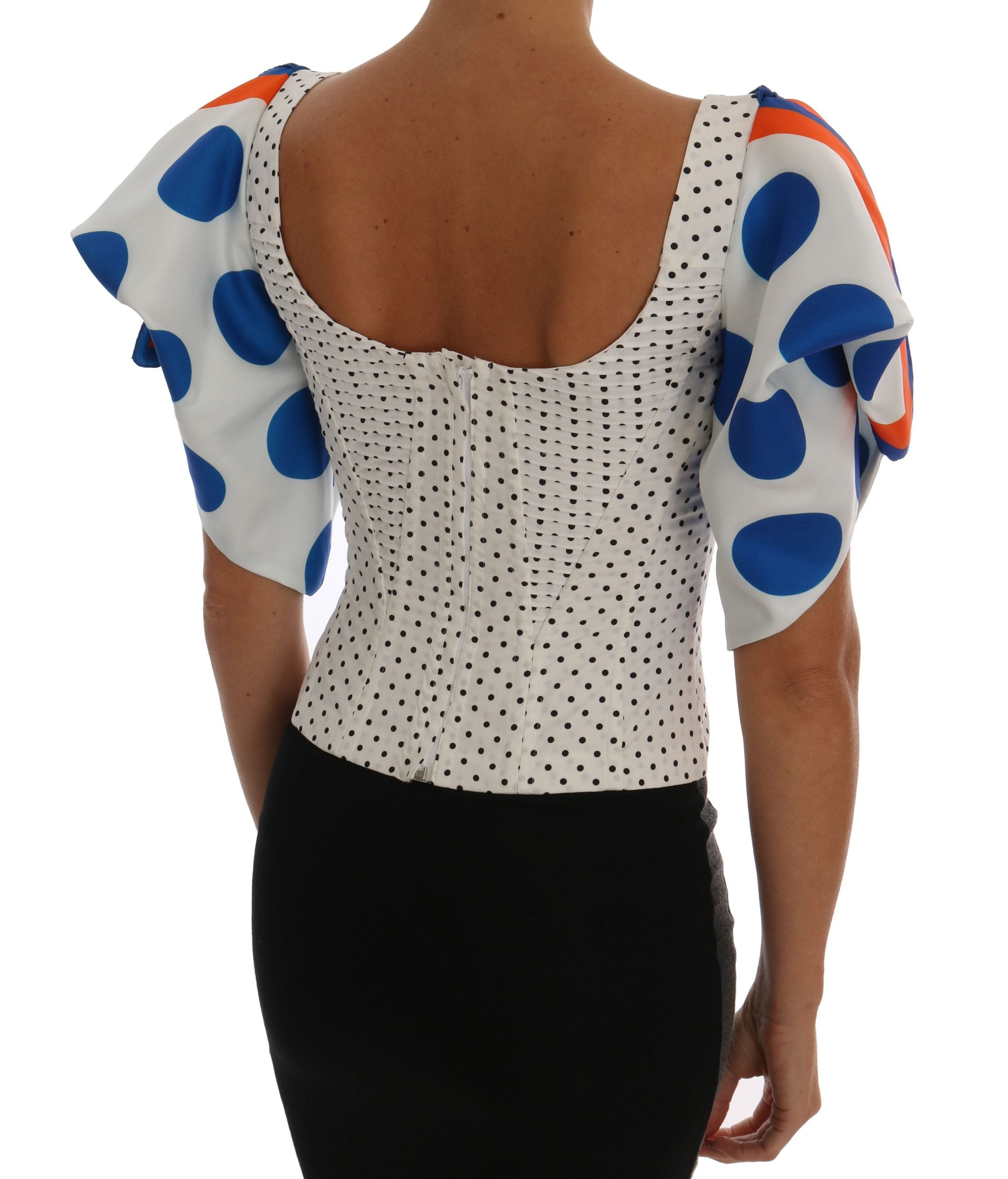 Dolce & Gabbana Elegant Polka Dot Bustier Top