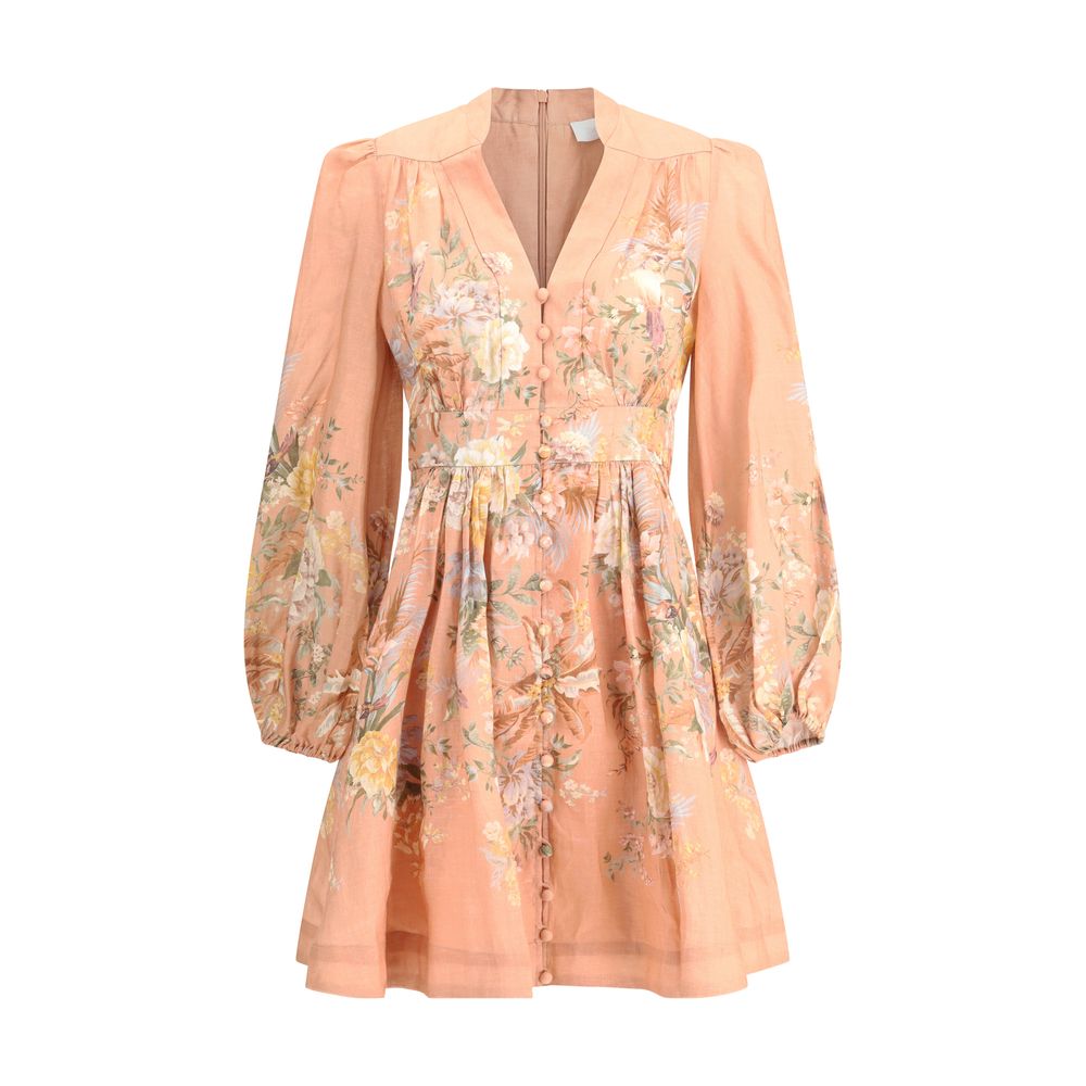 Zimmermann Mini Tallow Plunge Dress