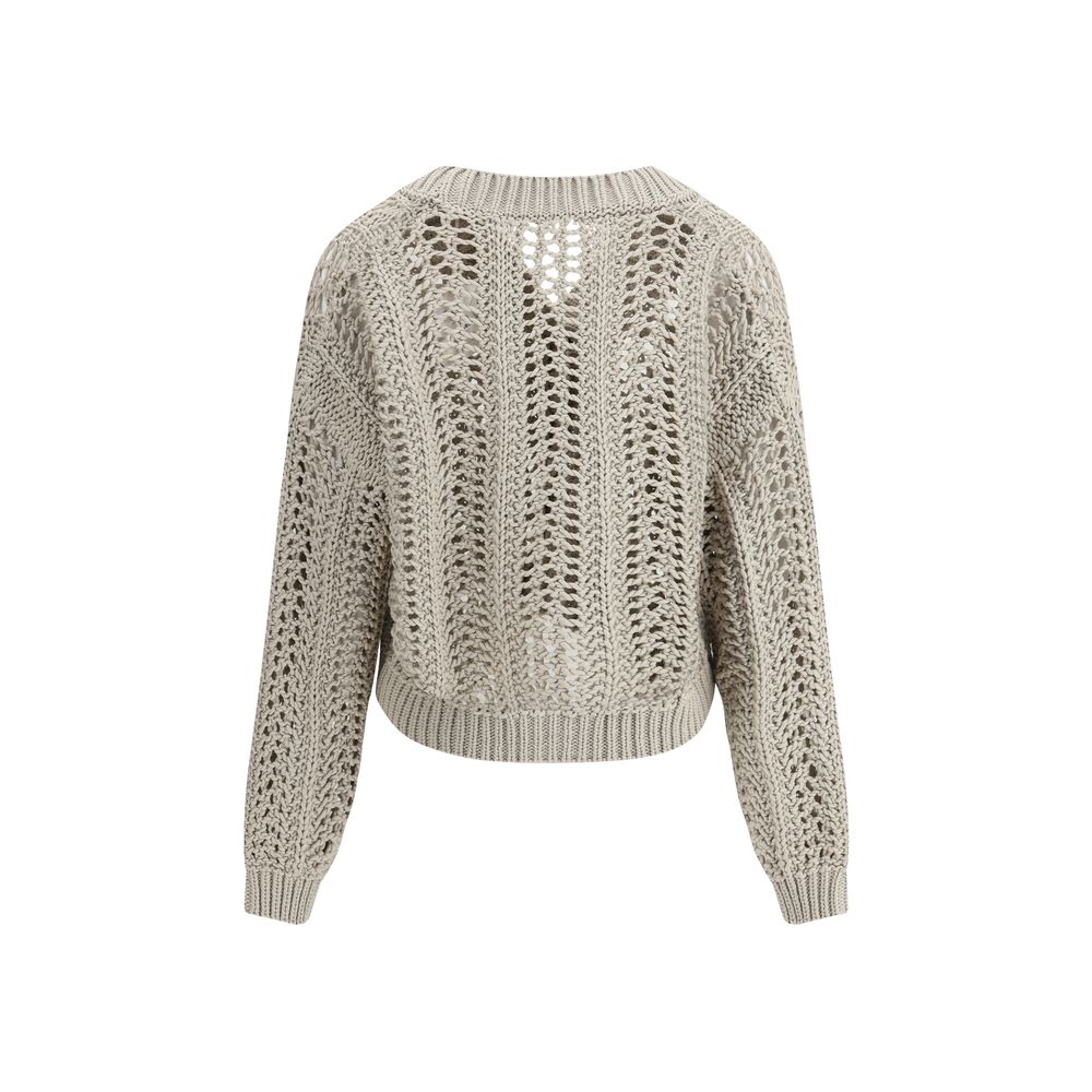 Brunello Cucinelli Cardigan in Perforated Knit