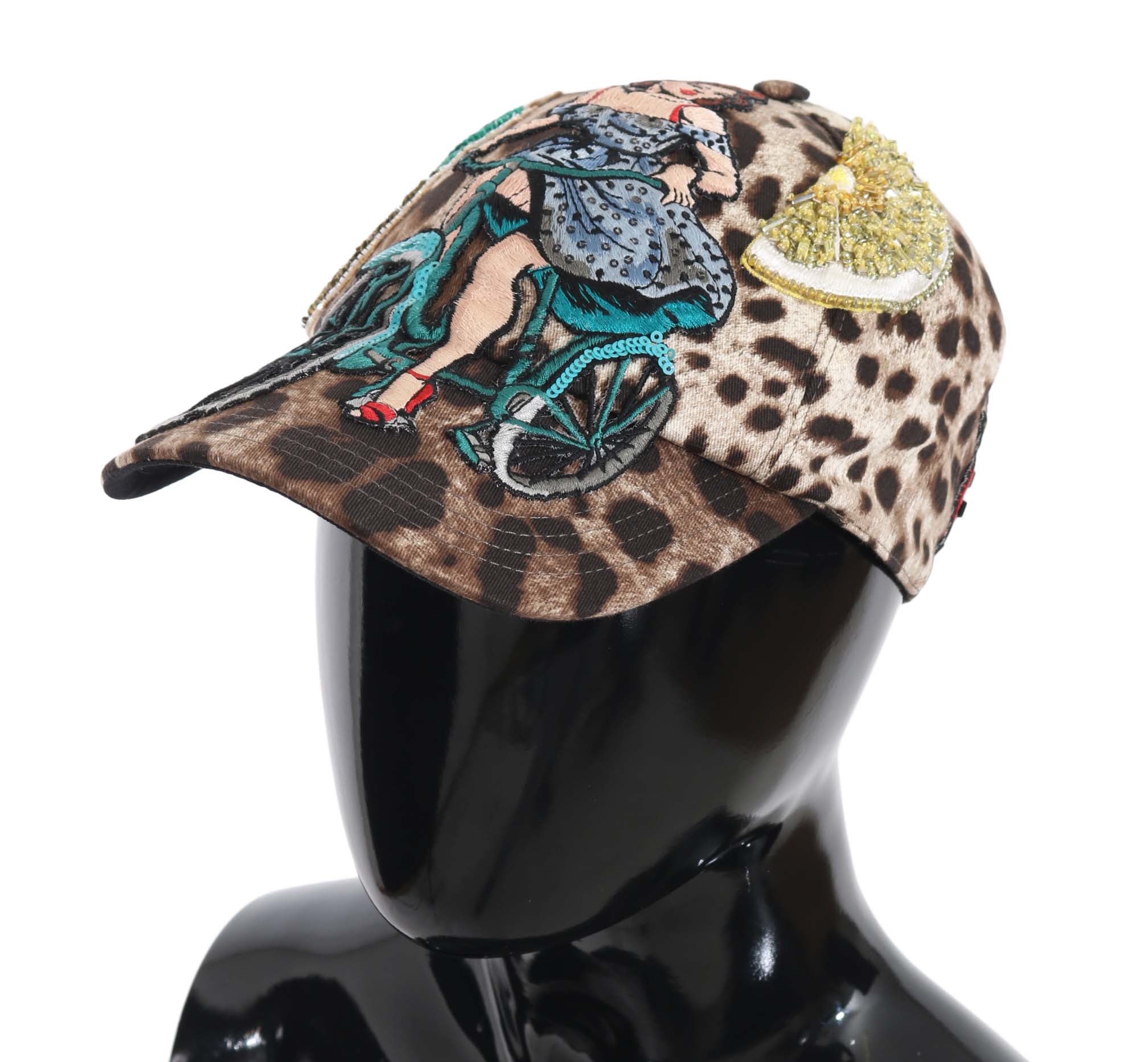 Dolce & Gabbana Elegant Sequined Leopard Baseball Cap