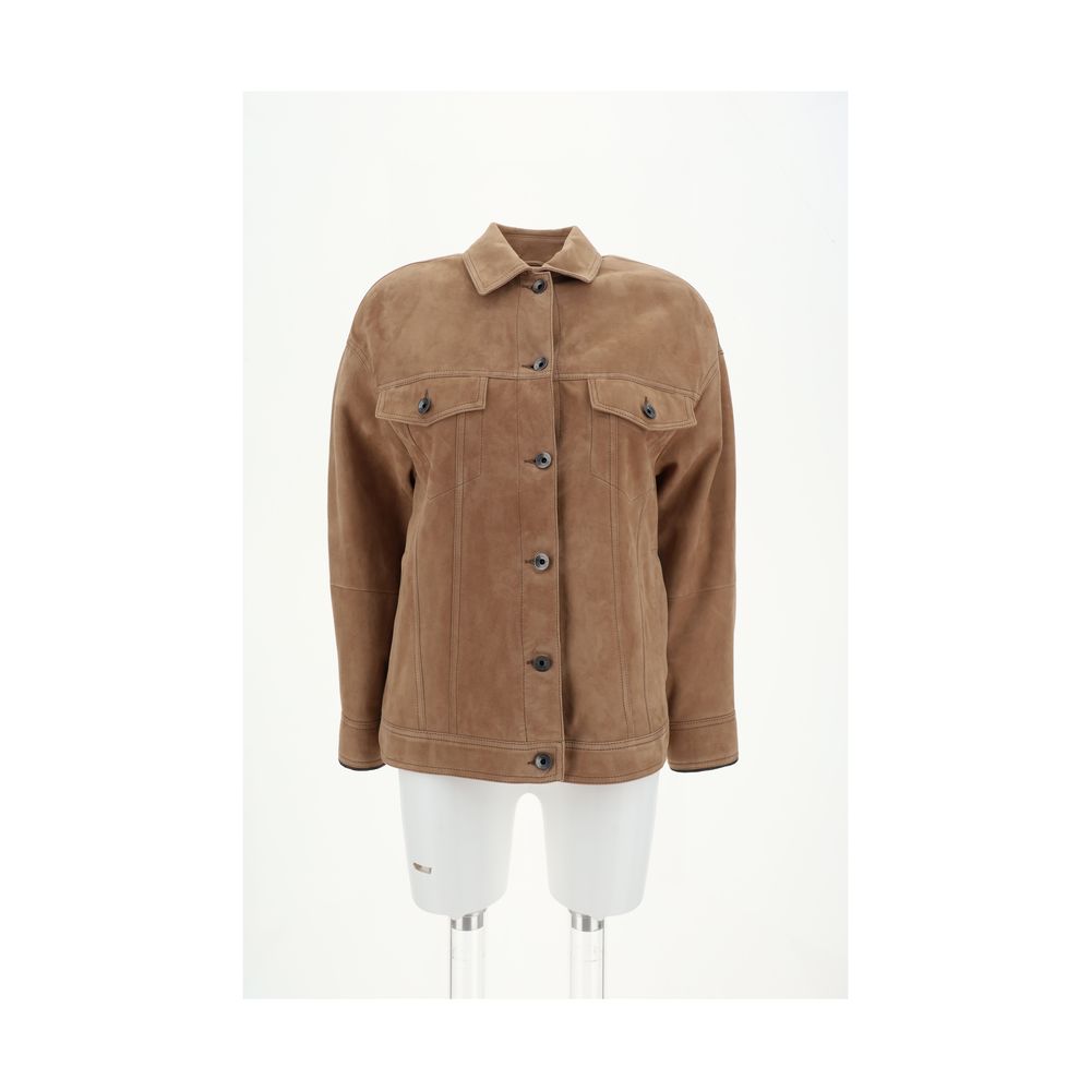 Brunello Cucinelli Suede Leather Jacket