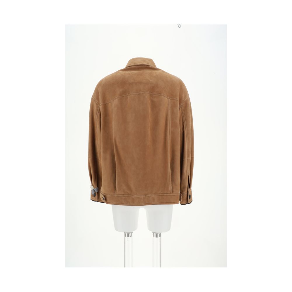 Brunello Cucinelli Suede Leather Jacket