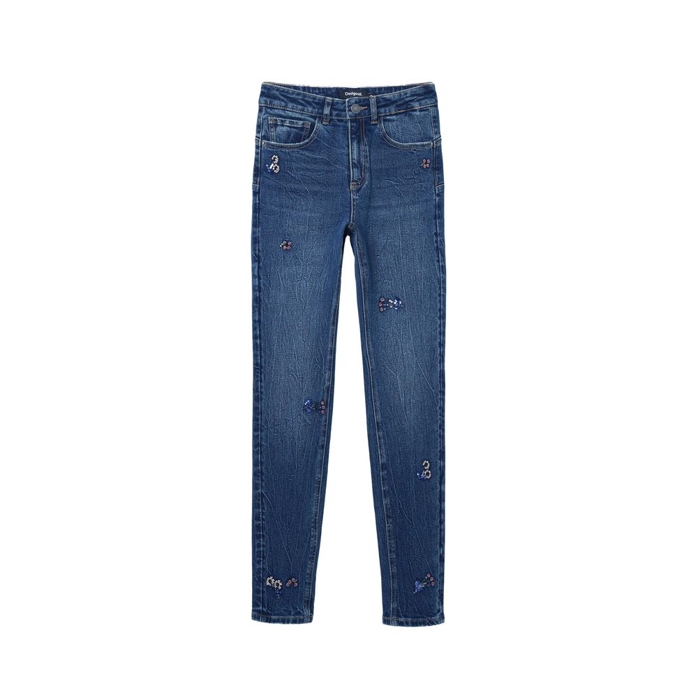 Desigual Blue Cotton Jeans & Pant