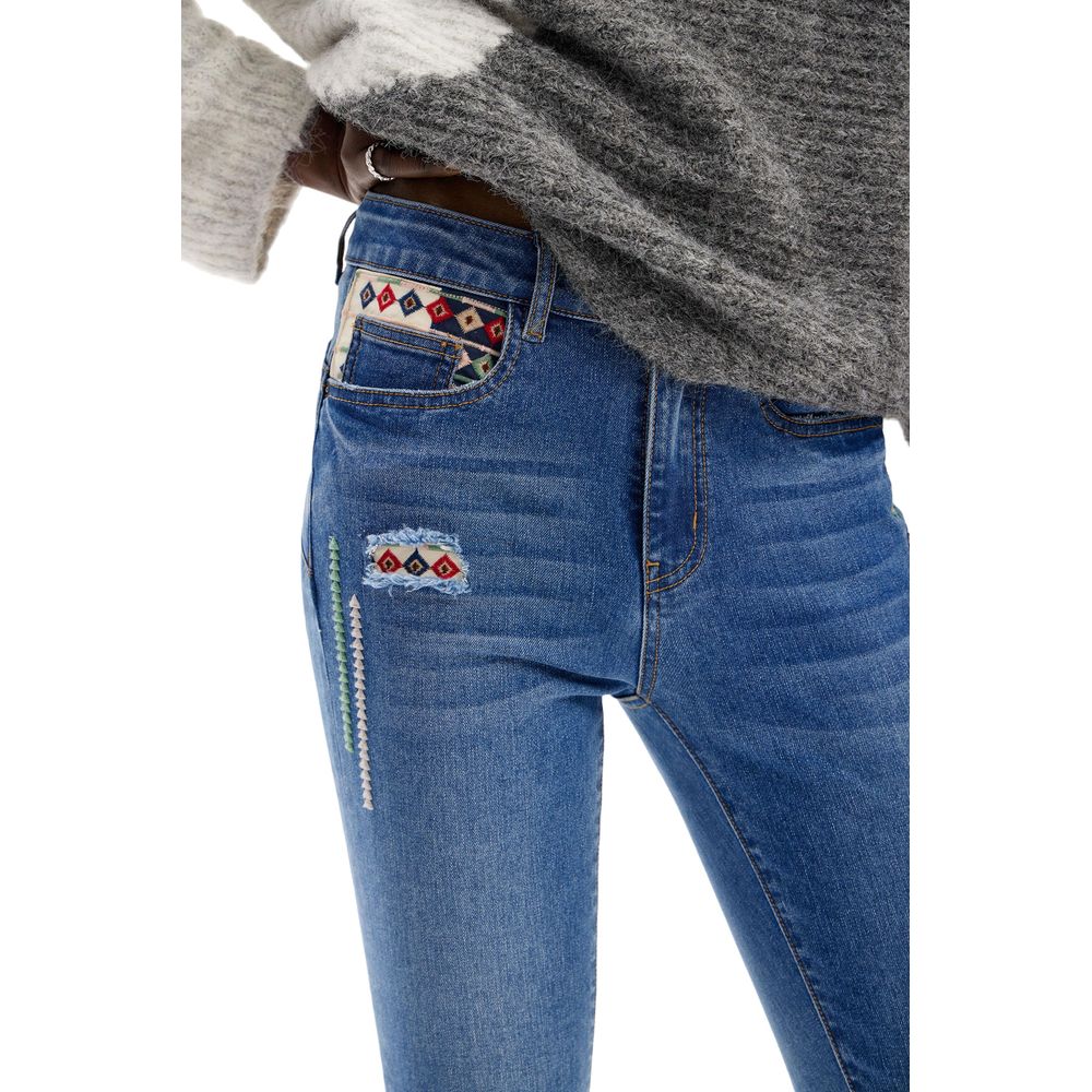 Desigual Blue Cotton Jeans & Pant