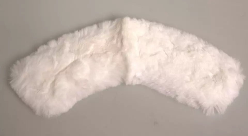 Dolce & Gabbana White Fur Shoulder Collar Wrap Shawl Scarf