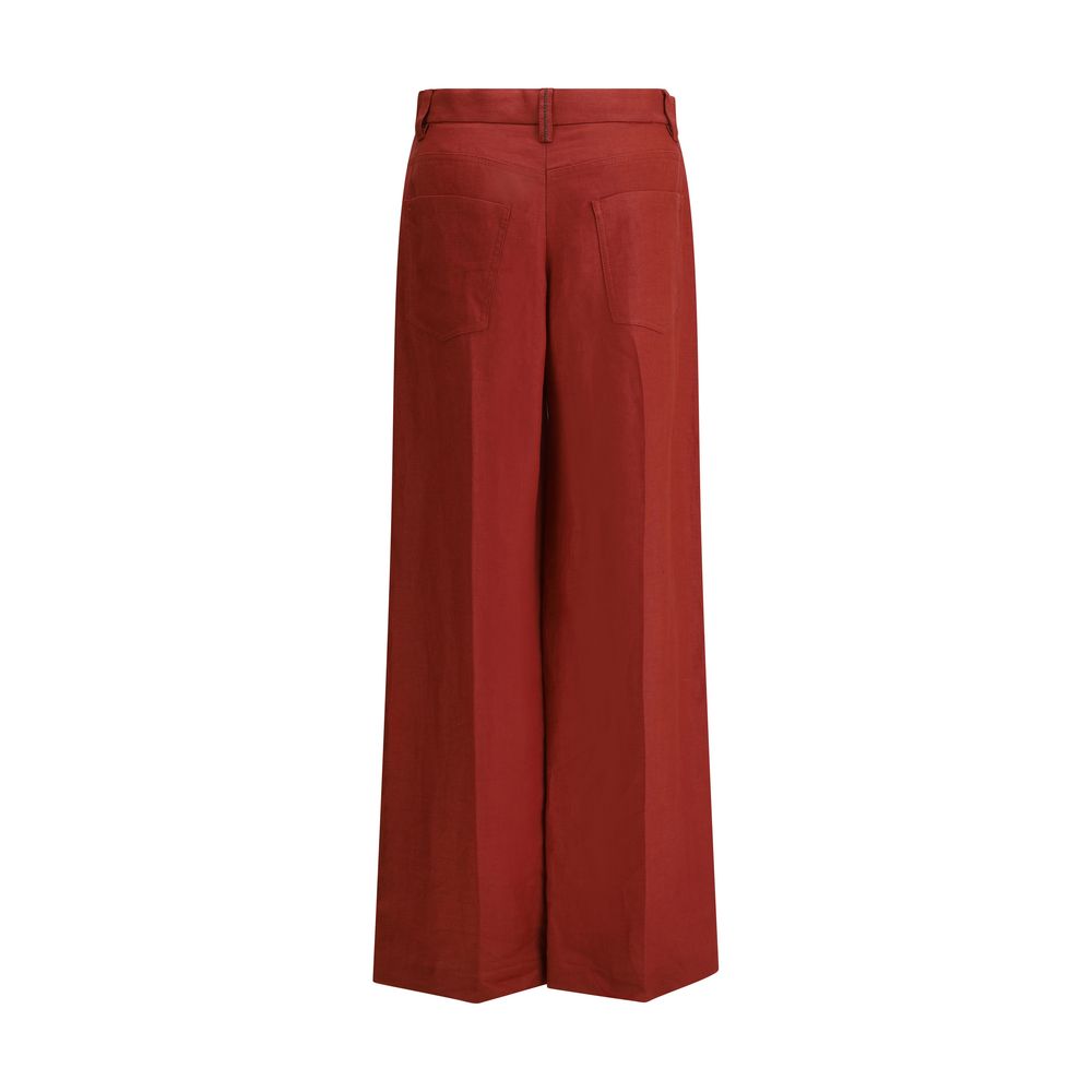 Brunello Cucinelli Linen Palazzo Pants