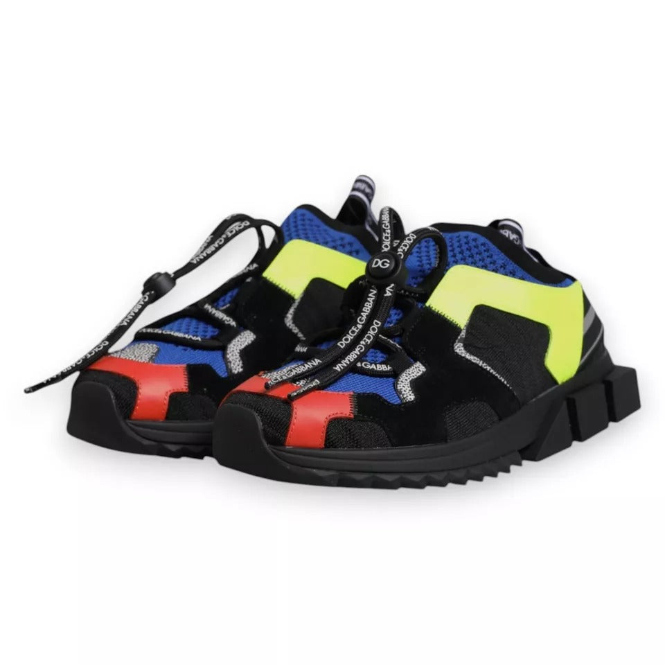 Dolce & Gabbana Multicolor Mesh Sorrento Trekking Sneakers Shoes