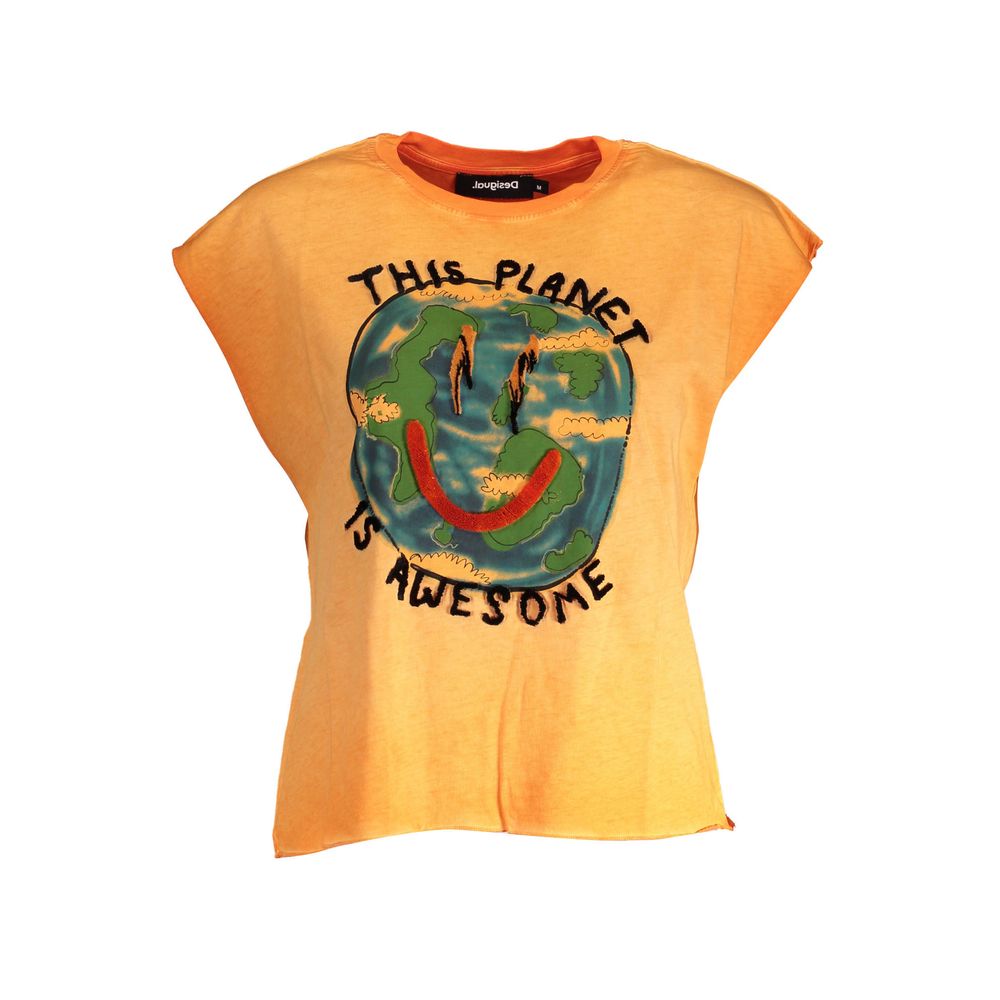 Desigual Orange Cotton Women Top