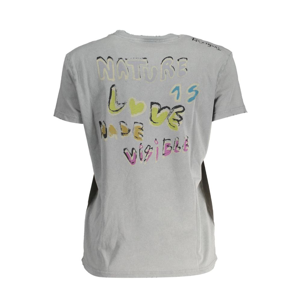 Desigual Gray Cotton Women Top