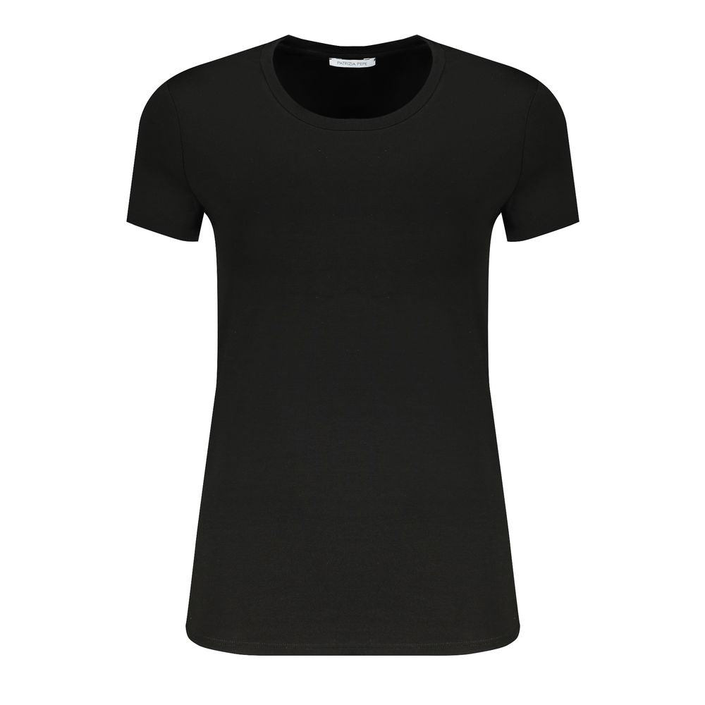 Patrizia Pepe Black Elastane T-Shirt