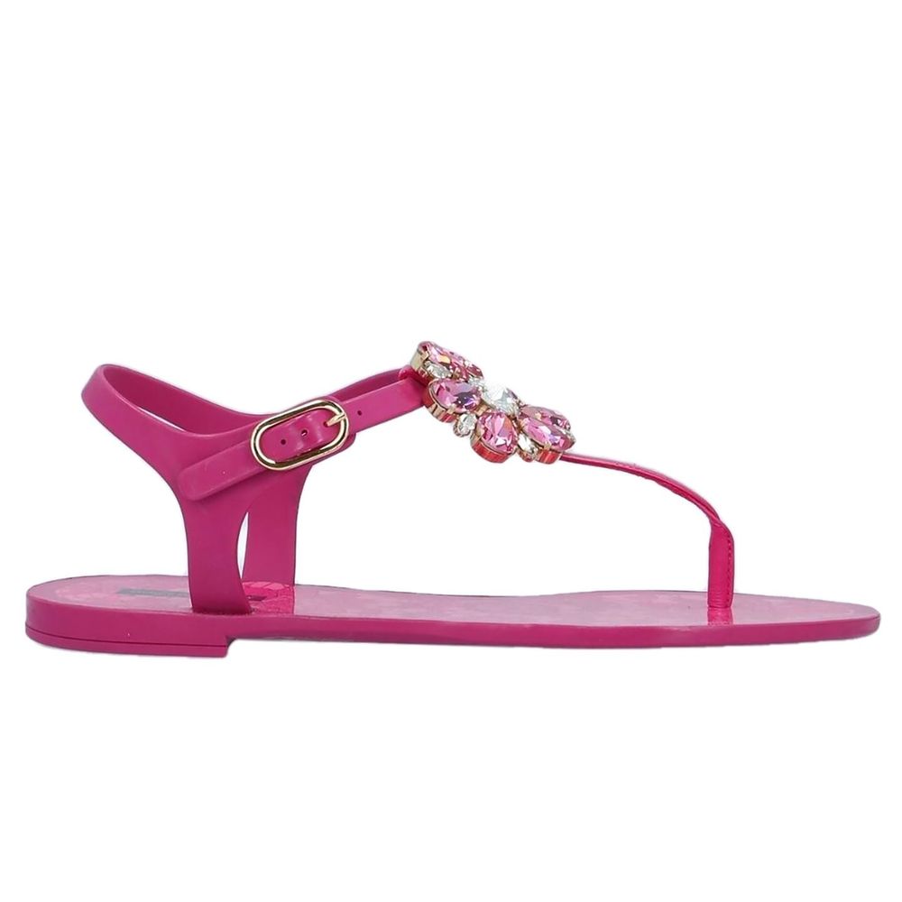 Dolce & Gabbana Fuchsia Cotton Sandal