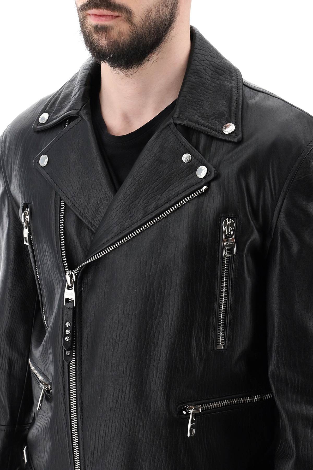 Alexander Mcqueen leather biker jacket