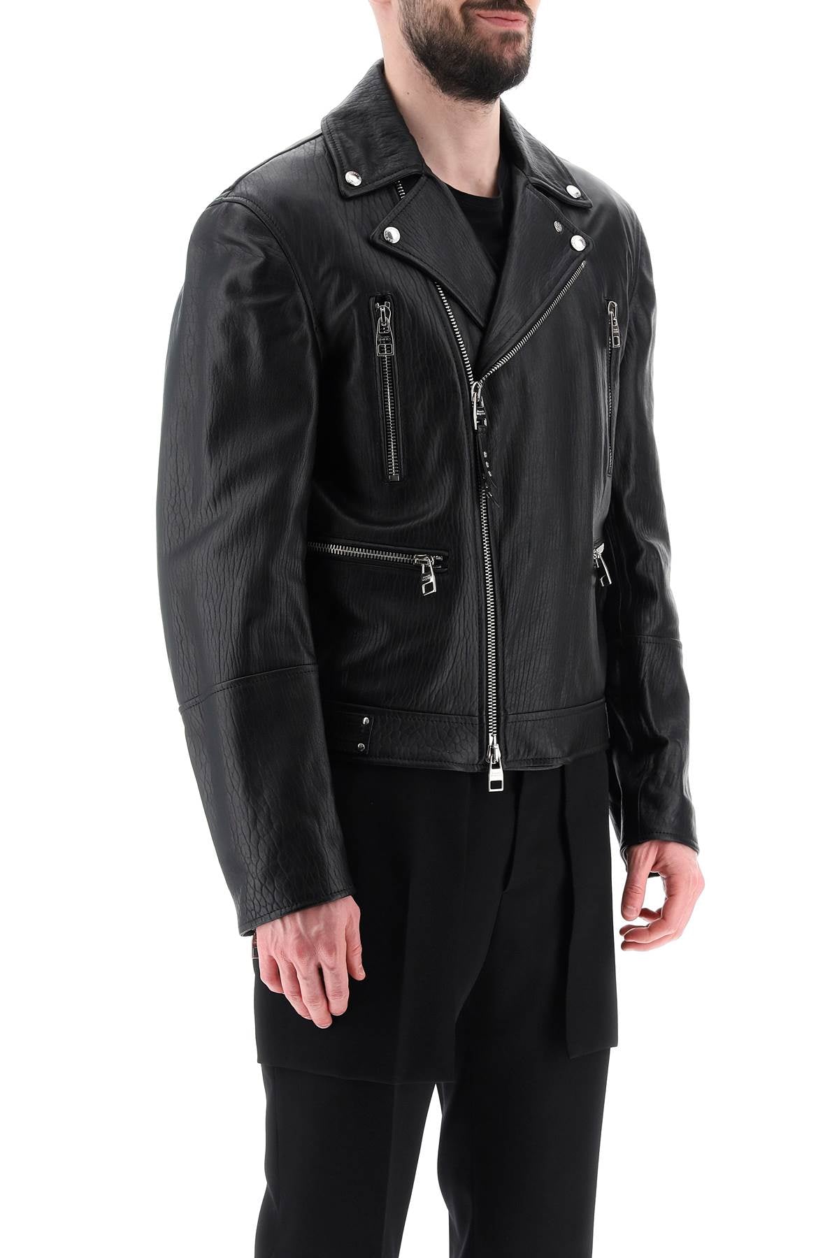 Alexander Mcqueen leather biker jacket