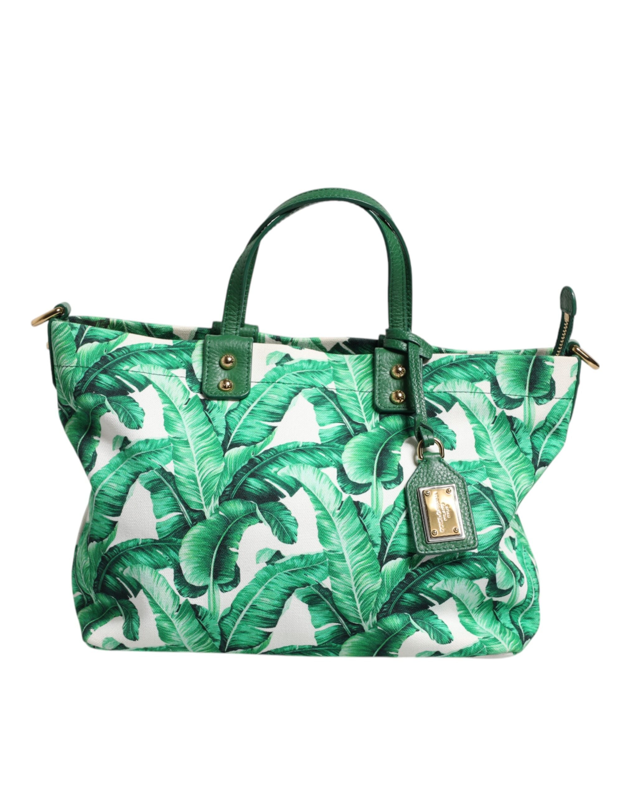 Dolce & Gabbana Green Canvas Botanical Garden Women Tote Bag