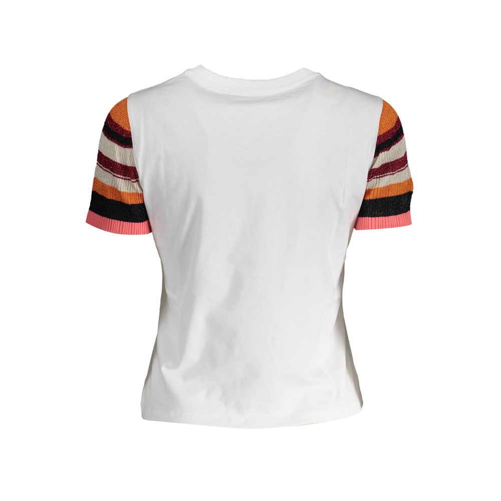 Desigual White Cotton Women T-Shirt