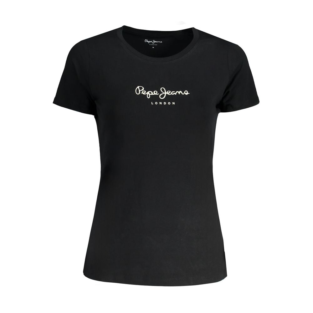 Pepe Jeans Black Cotton T-Shirt