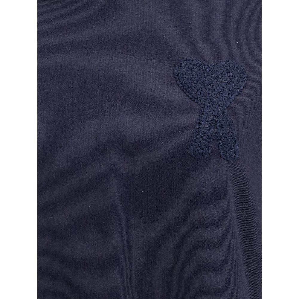 Ami Paris Long Sleeve Top with Embroidered Logo