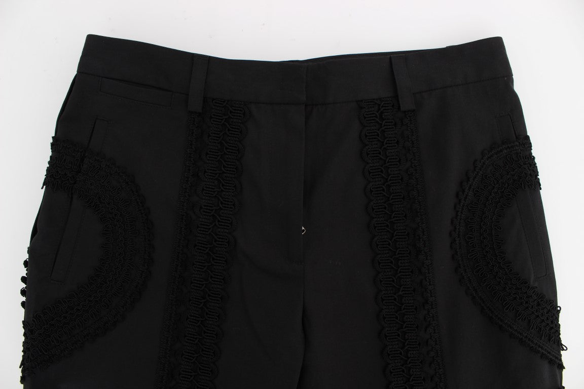 Dolce & Gabbana Elegant Black Torero Capri Pants