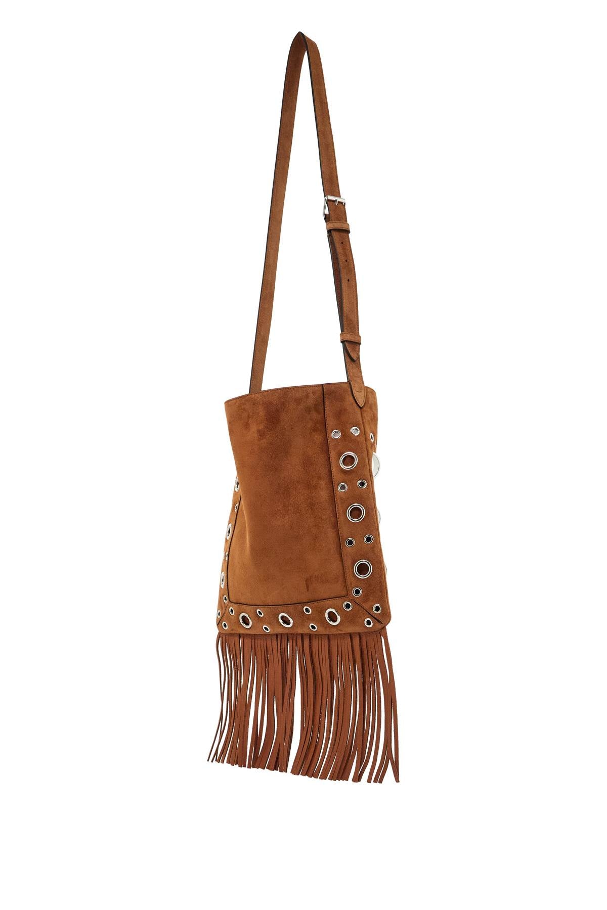 Valentino Garavani brown copper suede crossbody bag