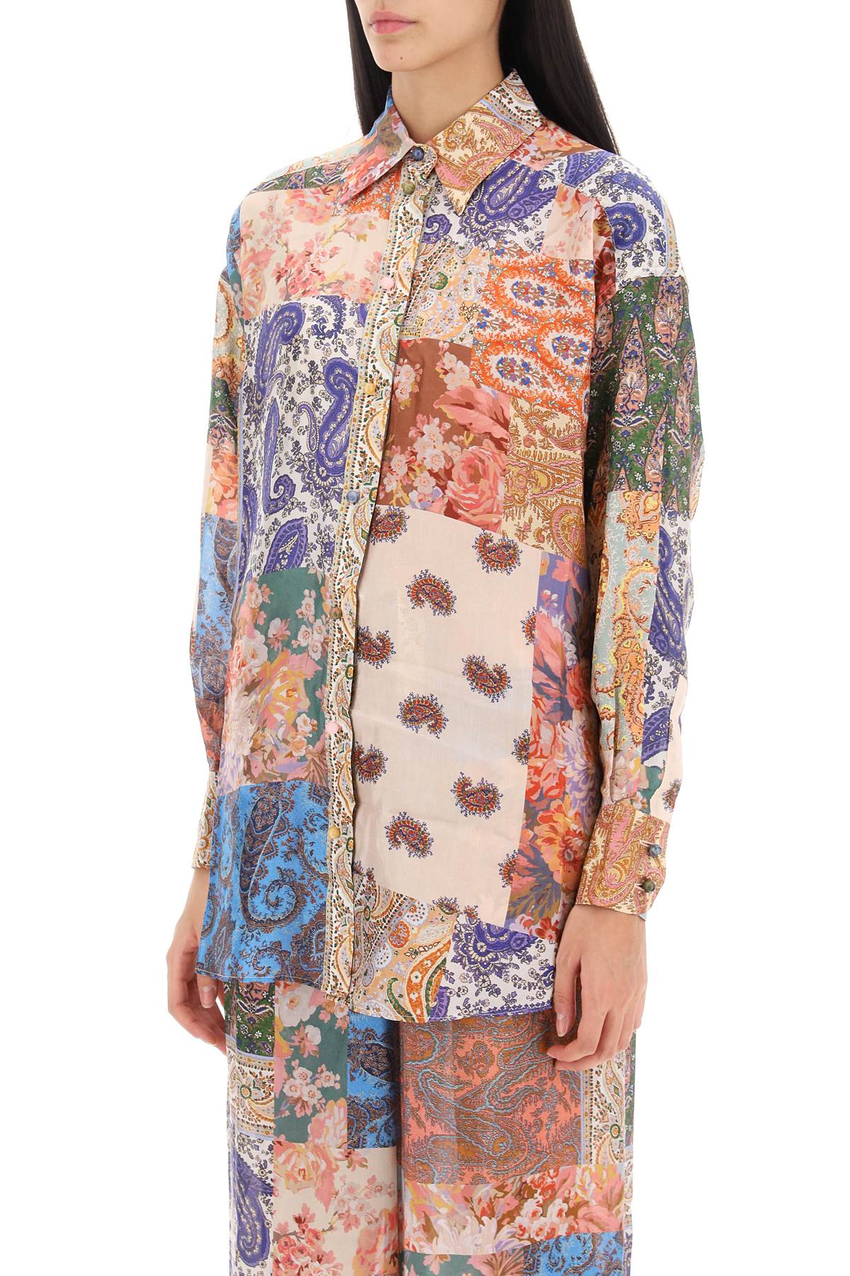 Zimmermann devi manstyle silk shirt